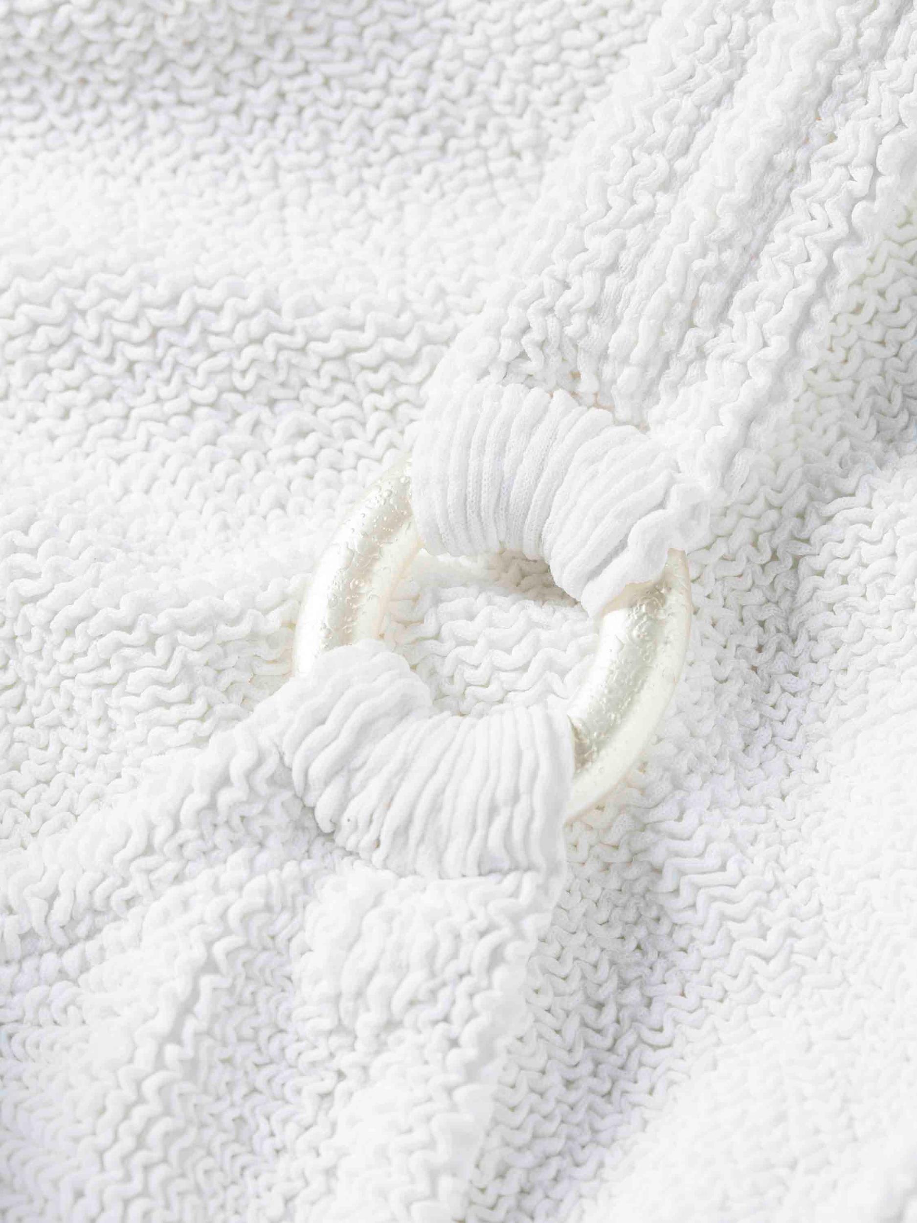 Domino Swim With Pearly Hoops - White Product Image