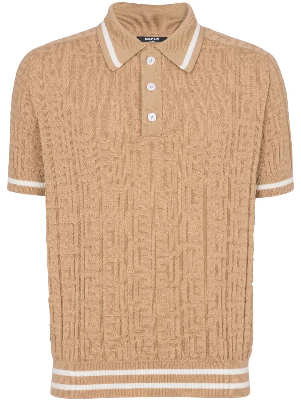 monogram-jacquard polo shirt Product Image