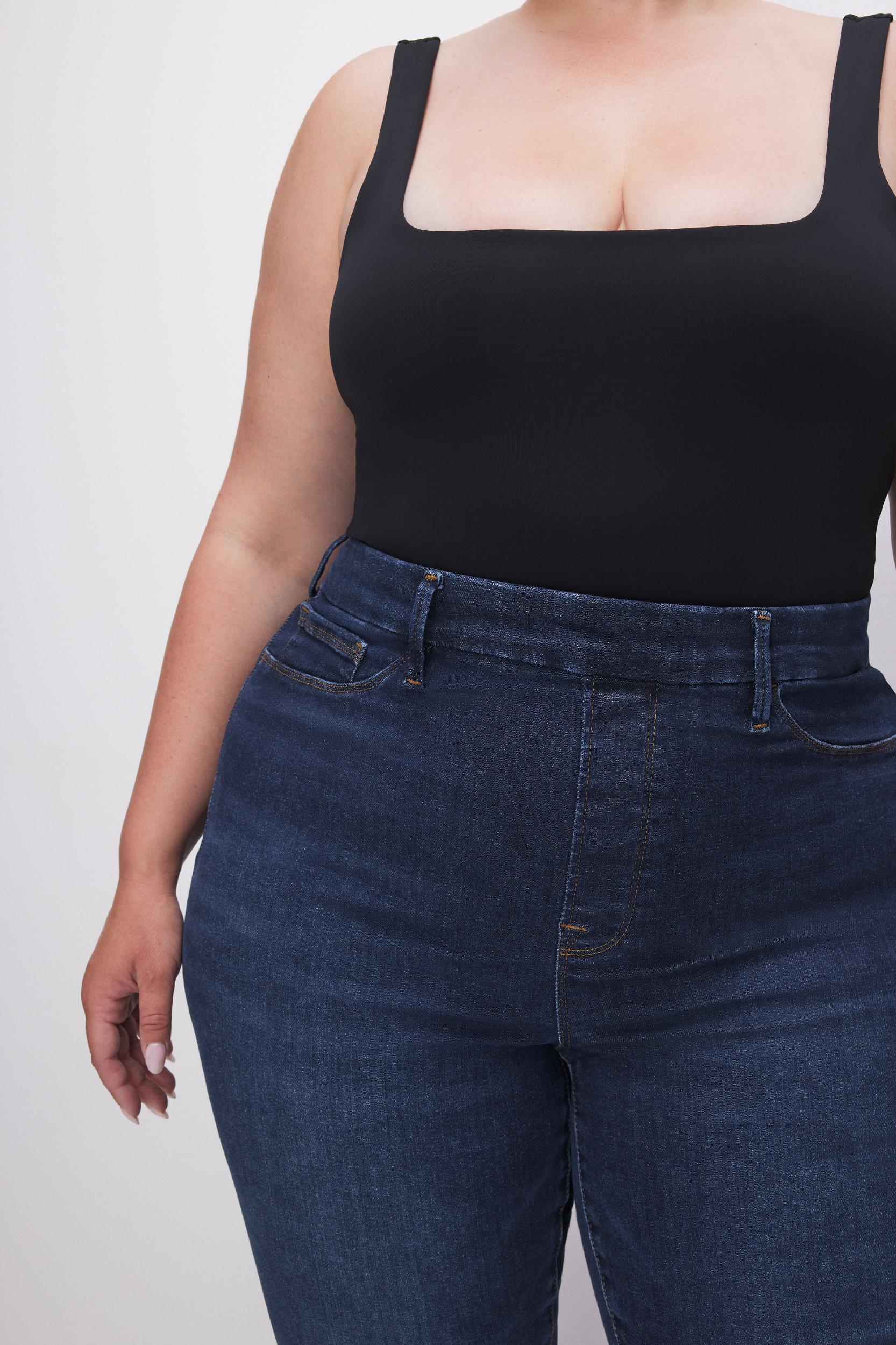 POWER STRETCH PULL-ON FLARE JEANS | INDIGO491 Product Image