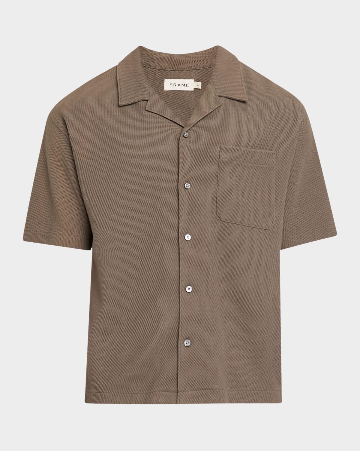 Mens Relaxed Jacquard Camp Shirt Product Image