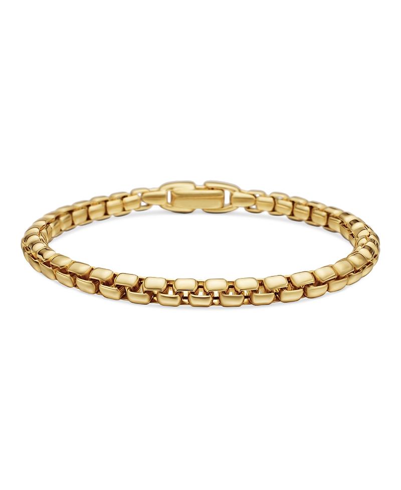 Mens Box Chain Bracelet in 18K Yellow Gold, 5mm Product Image