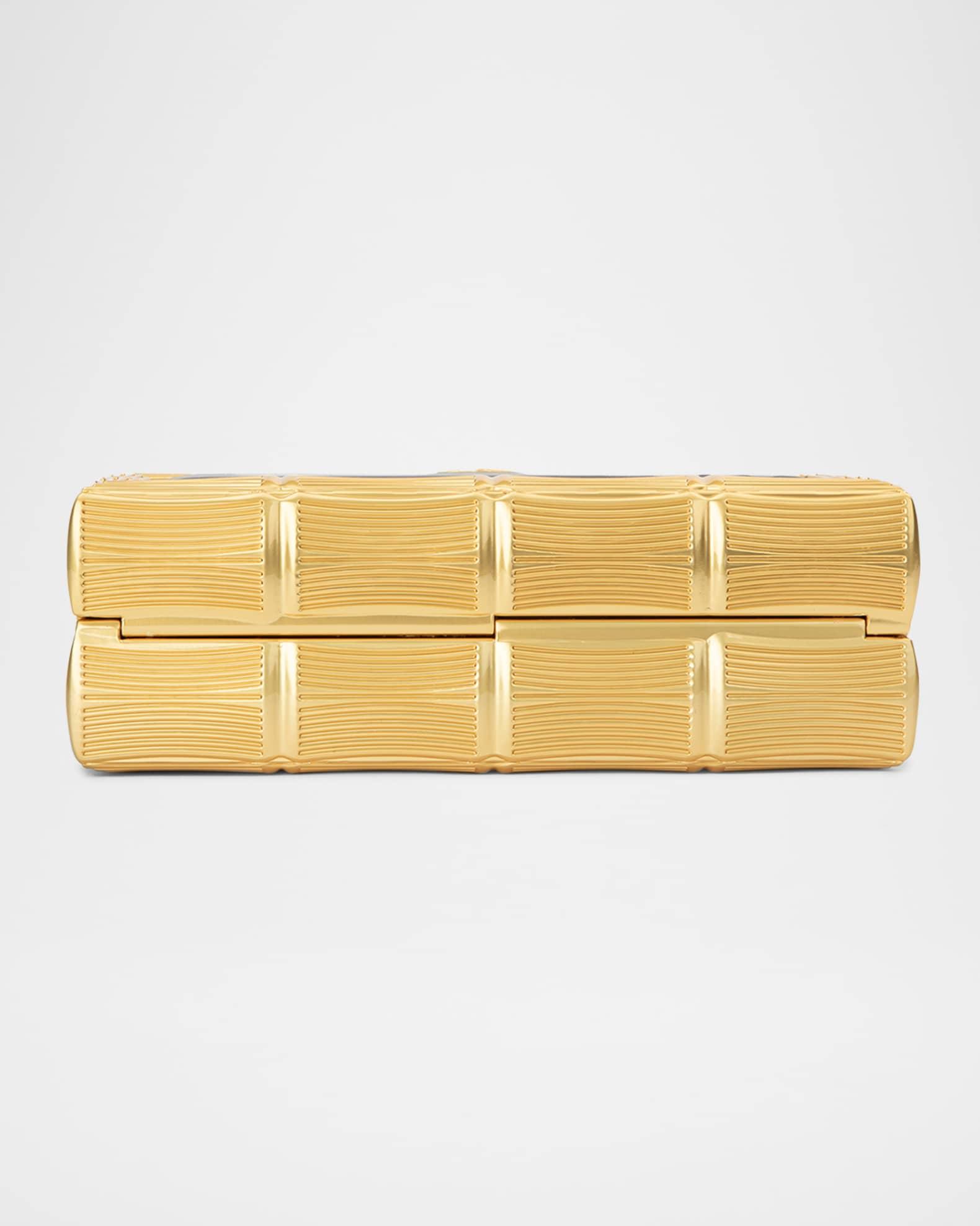 Bamboo Brass & Leather Clutch Bag Product Image
