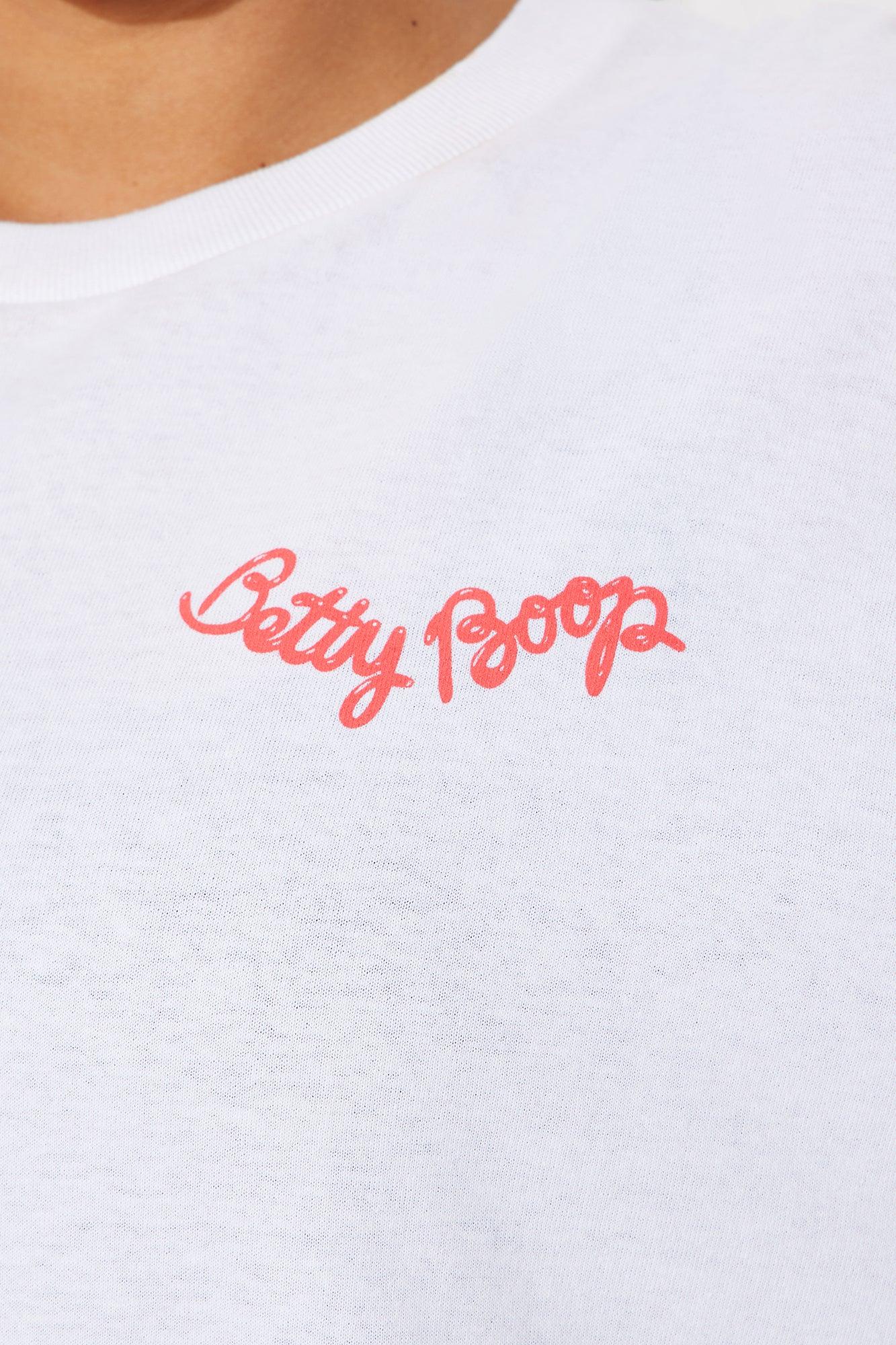 Betty Boop Queen Oversized Tee - White Product Image