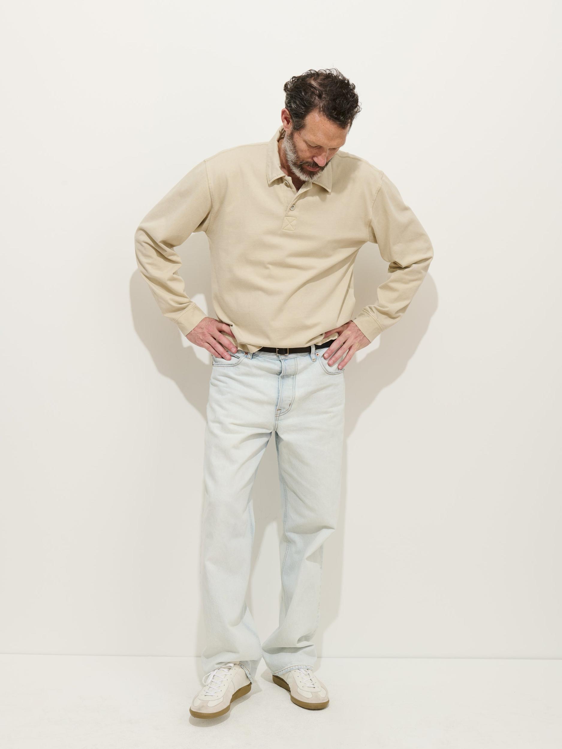 Garment Dyed Rugby Shirt In Cotton Jersey Product Image