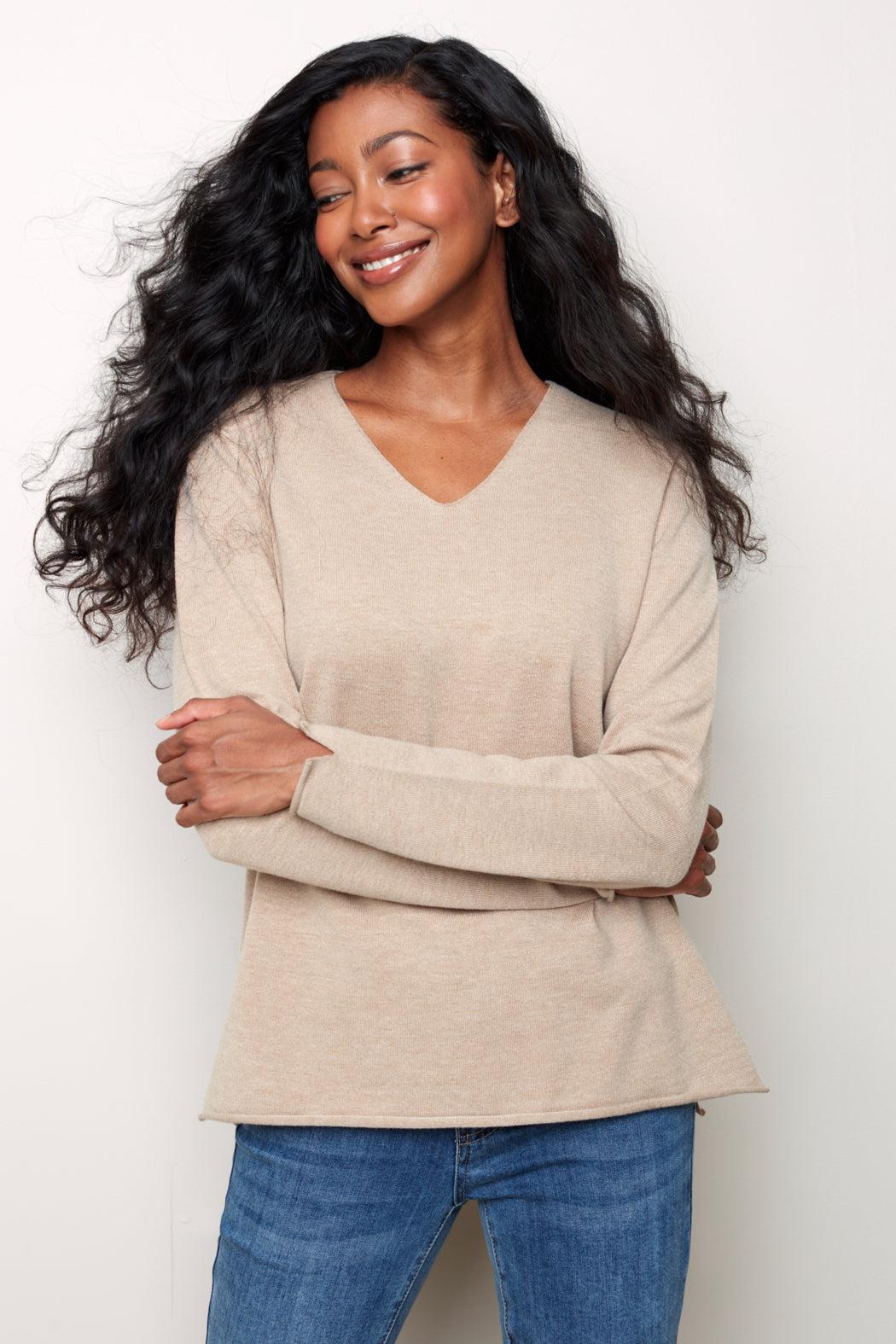 Basic V-neck Sweater Product Image