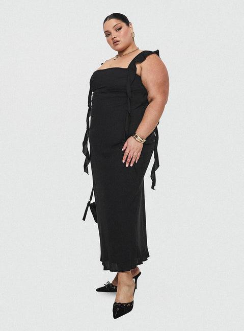 Lanai Maxi Dress Black Curve Product Image