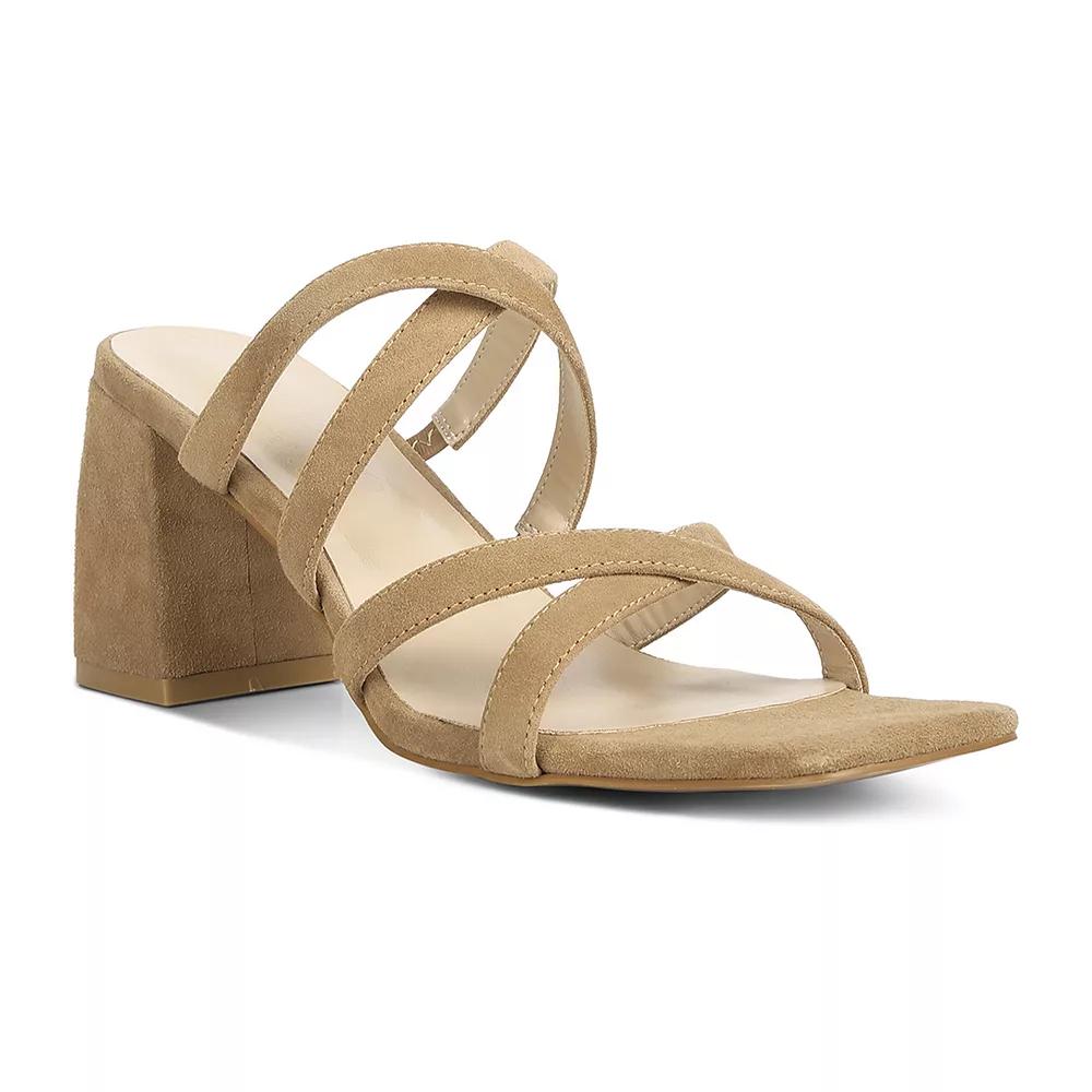 Rag & Co Valentina Women's Suede Strappy Block Heel Sandals,  Product Image
