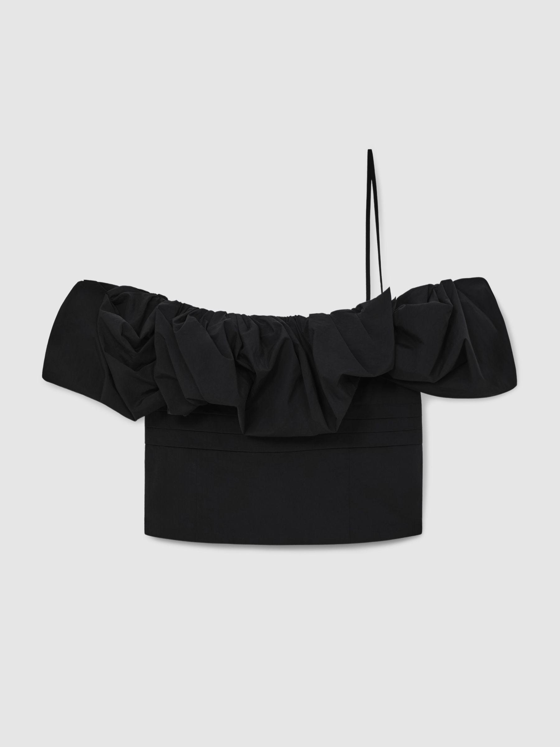 Sculptural Strapless Top in Black Product Image