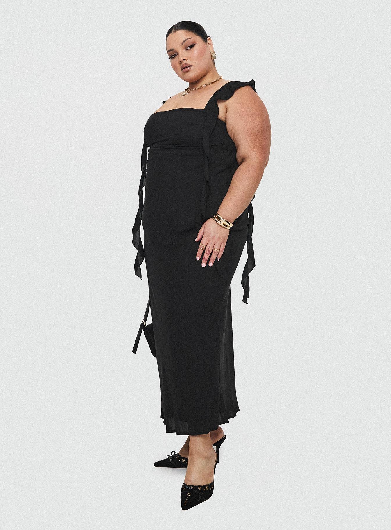 Lanai Maxi Dress Black Curve Product Image