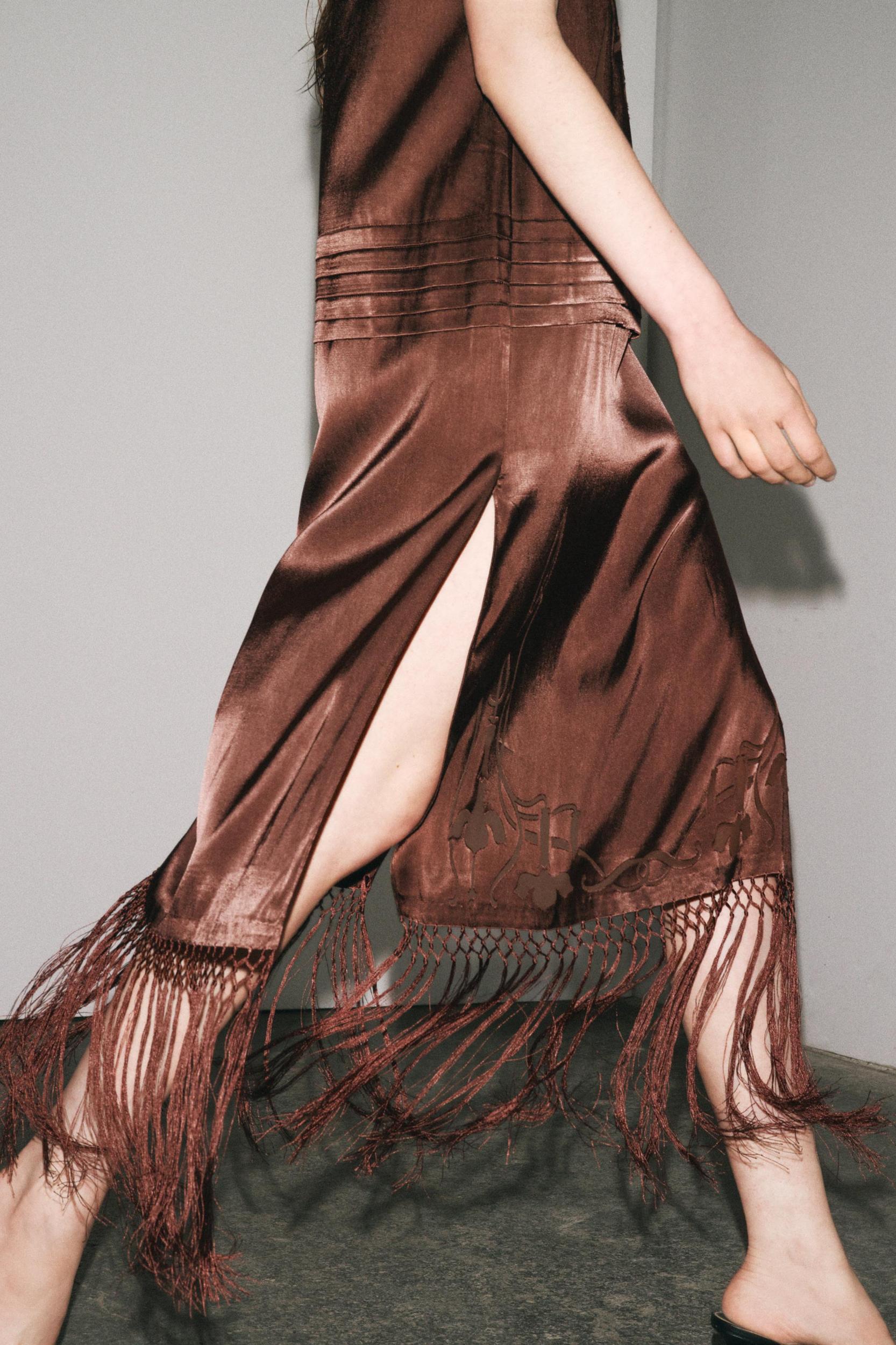 ZW COLLECTION EMBROIDERED FRINGE DRESS Product Image