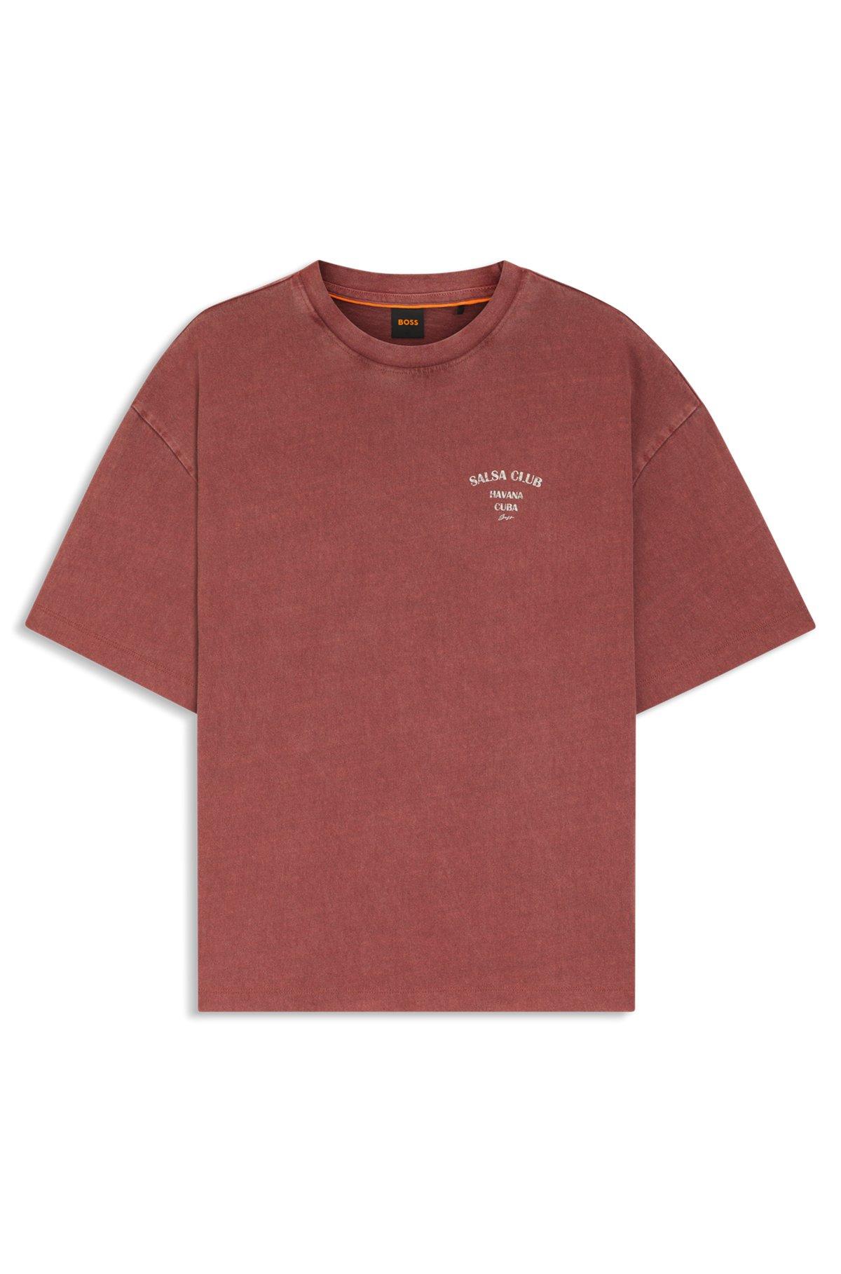 Cotton-jersey T-shirt with printed artwork Product Image