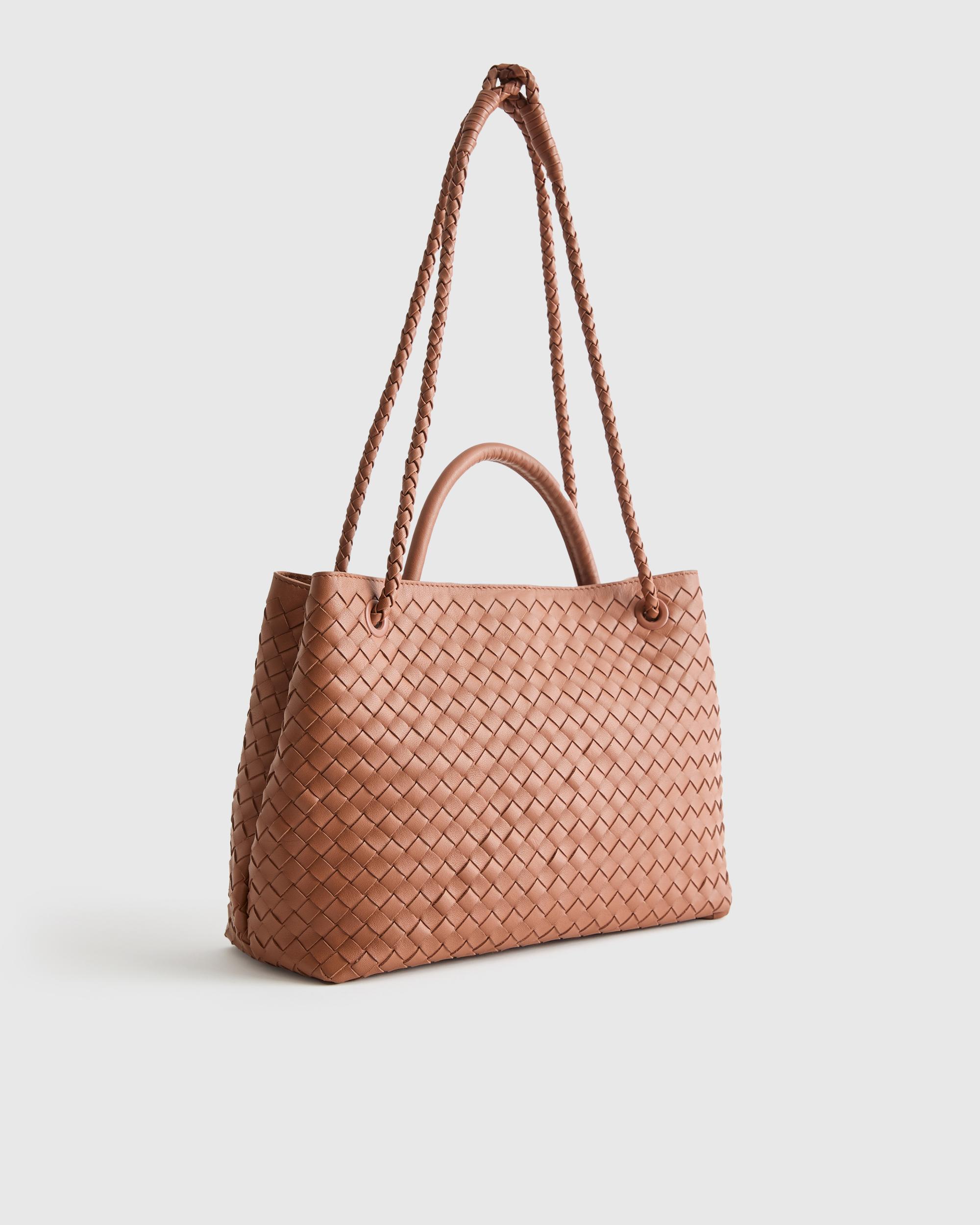 Quince | Women's Italian Leather Handwoven Satchel Product Image