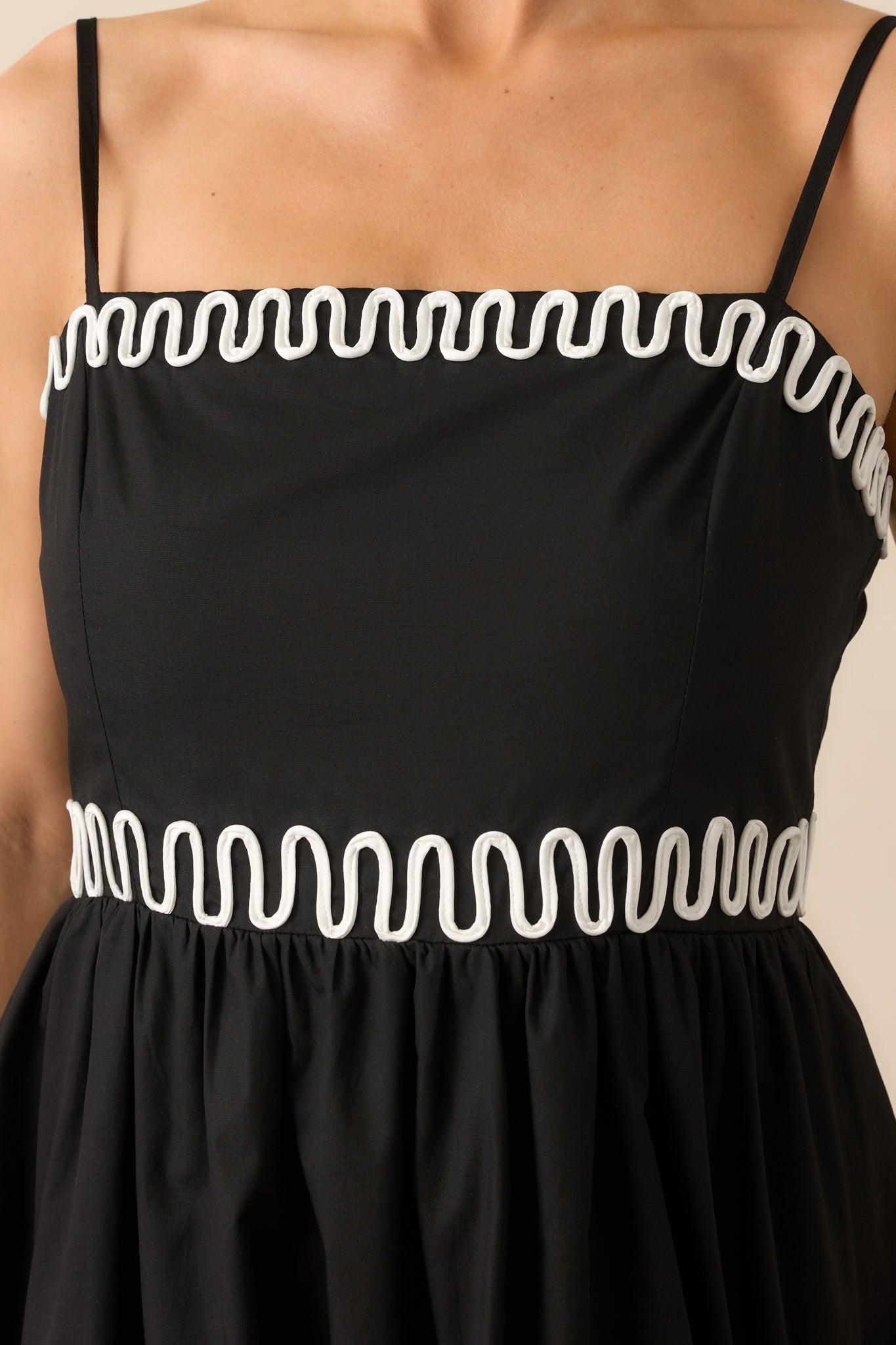 Makes Perfect Sense Black Cotton Embroidered Maxi Dress L / Black Product Image