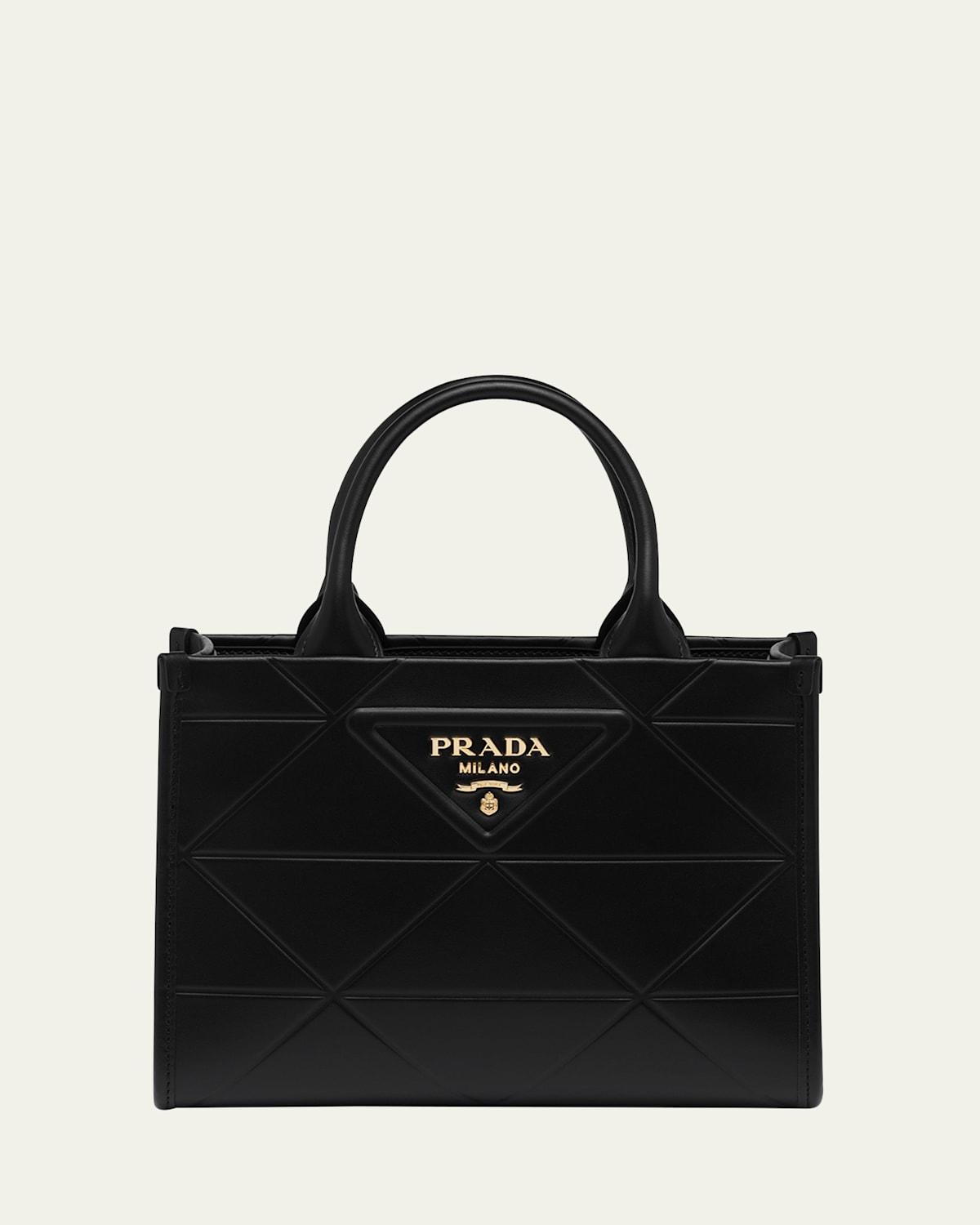 Mini Triangle Logo Leather Tote Bag Product Image