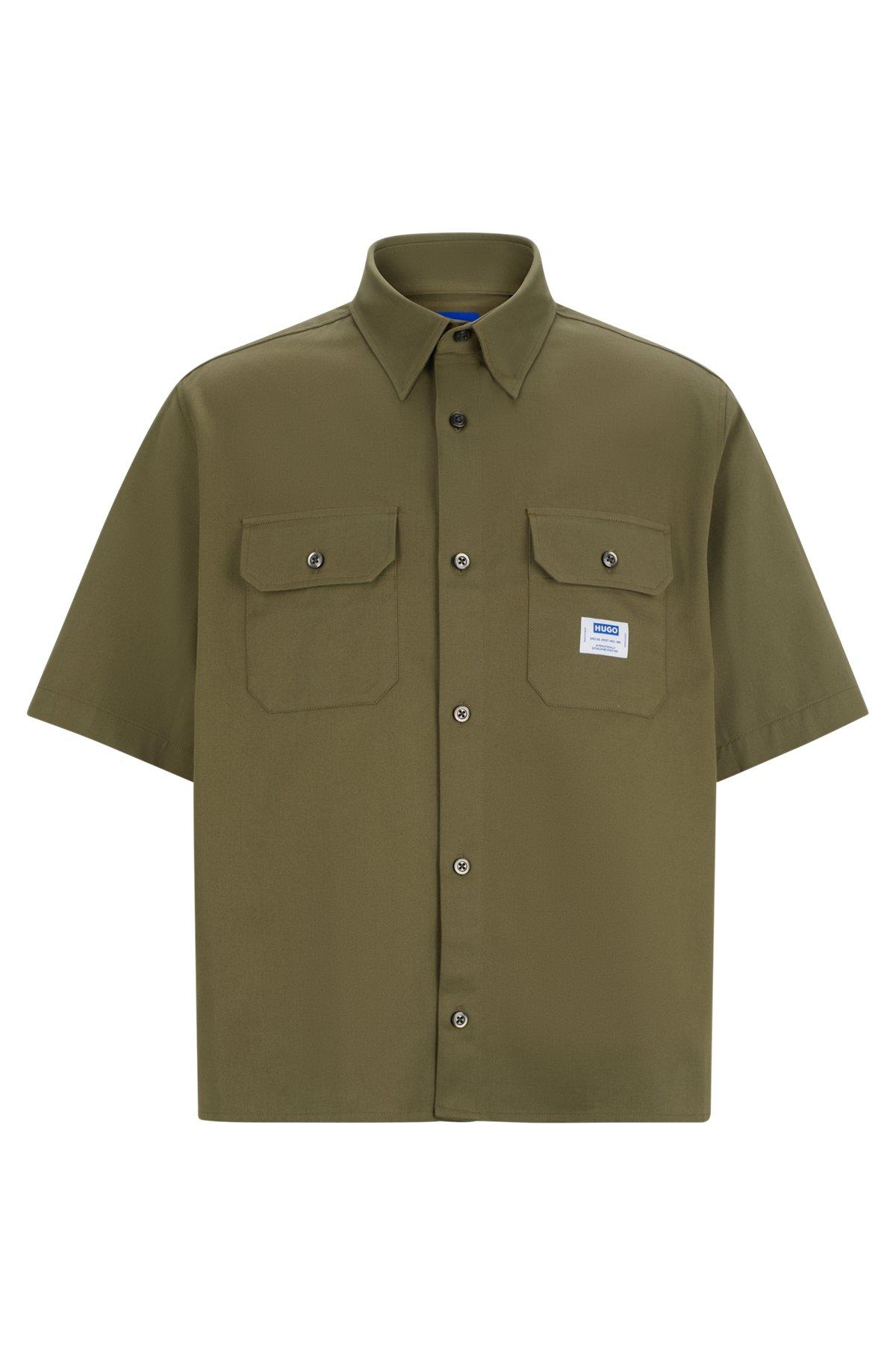 Oversized-fit shirt in cotton twill Product Image