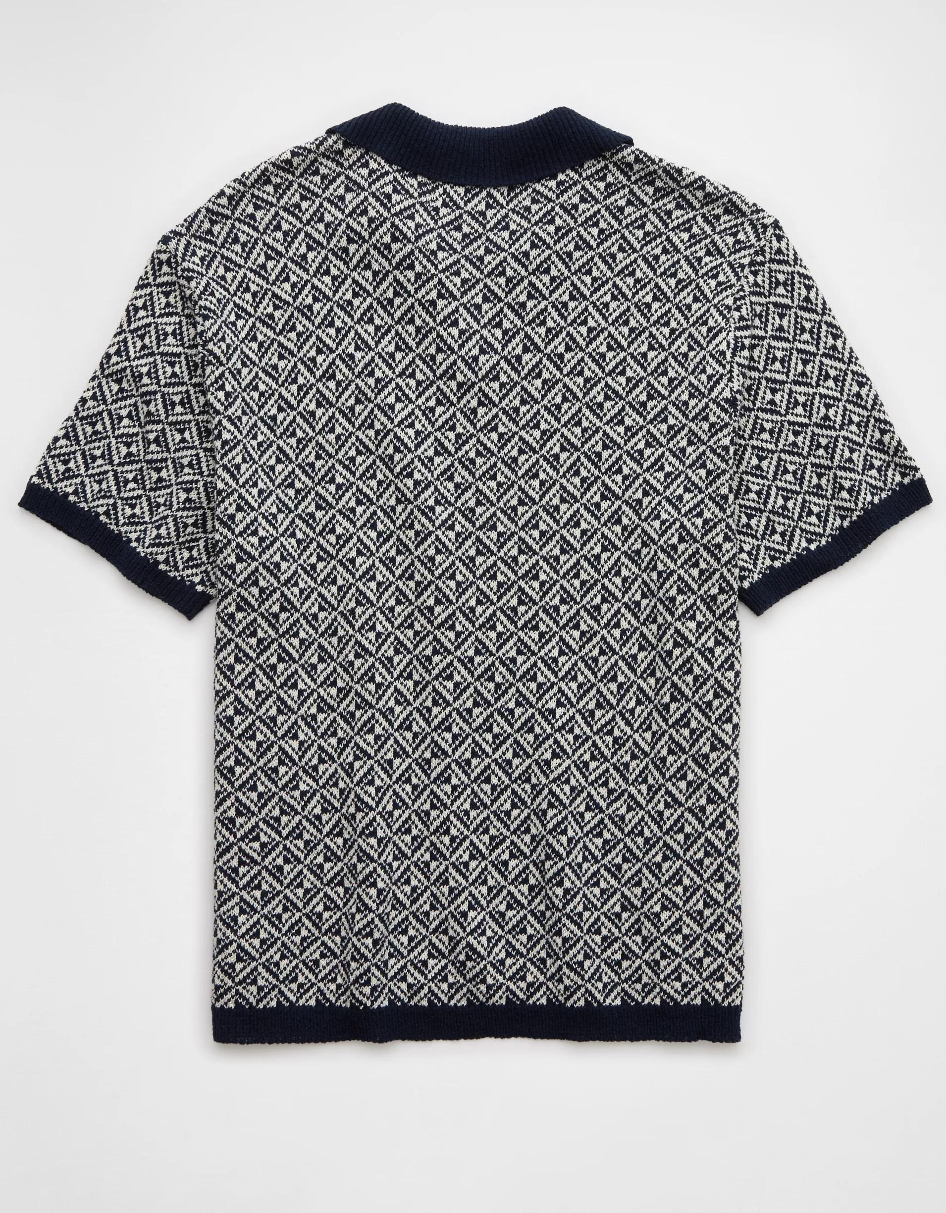 AE Weekend Printed Sweater Polo Shirt Product Image