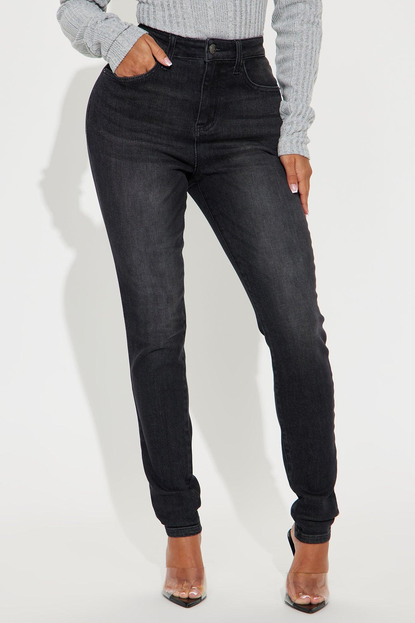 Instant BBL Padded Stretch Sculpting Skinny Jeans - Black Wash Product Image