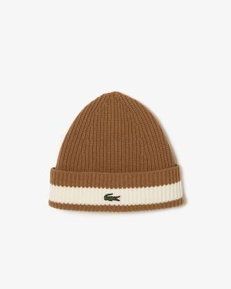 Rib Knit Carded Wool Beanie Product Image