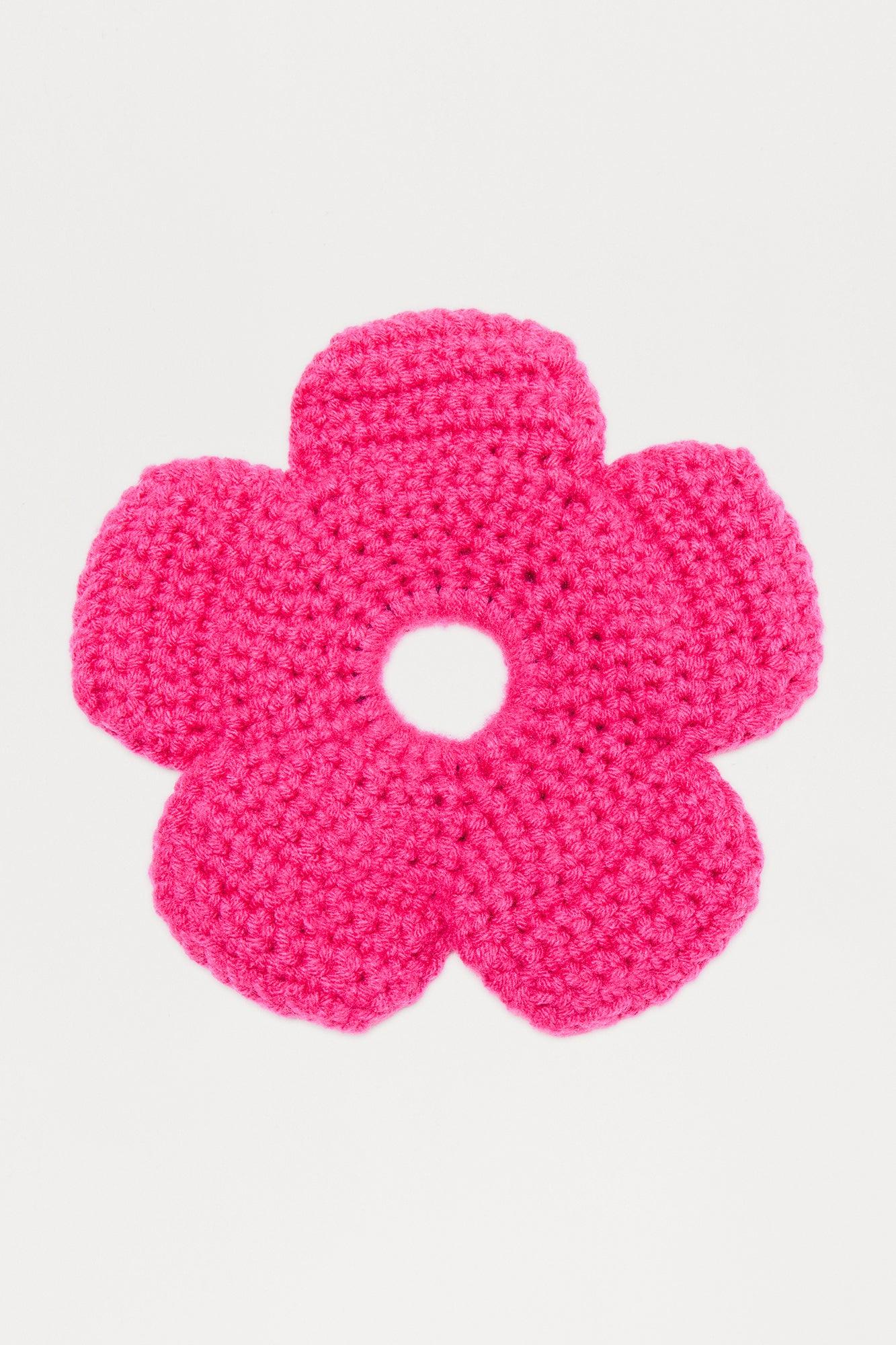 Lily Flor Crochet Scrunchie - Pink Female Product Image