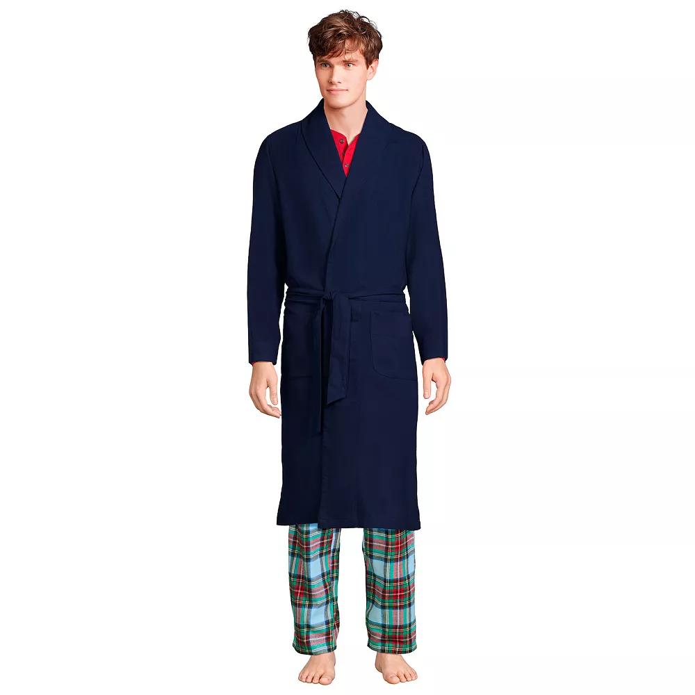 Men's Lands' End Flannel Robe,  Product Image