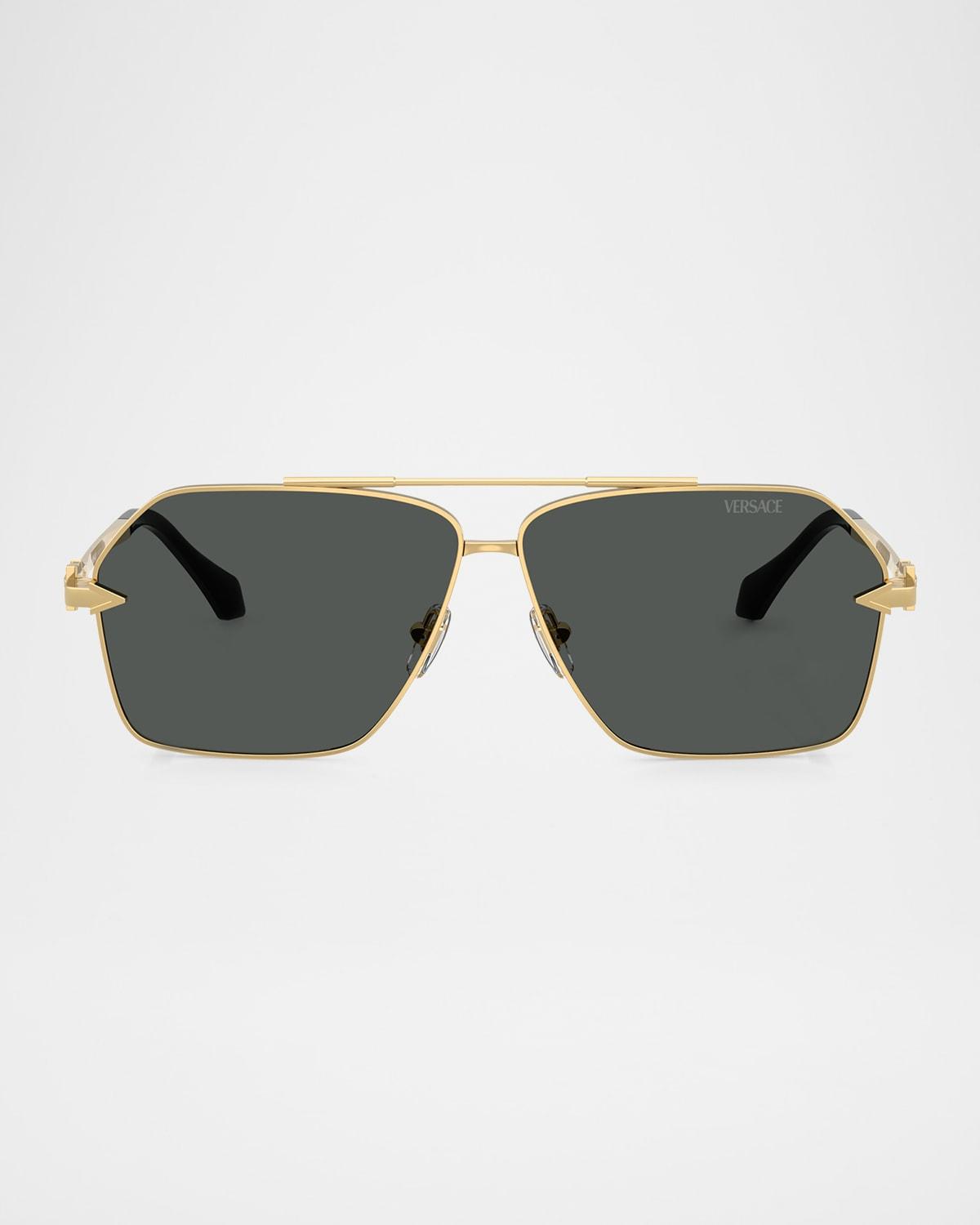 Mens GV One 57MM Pilot Sunglasses Product Image