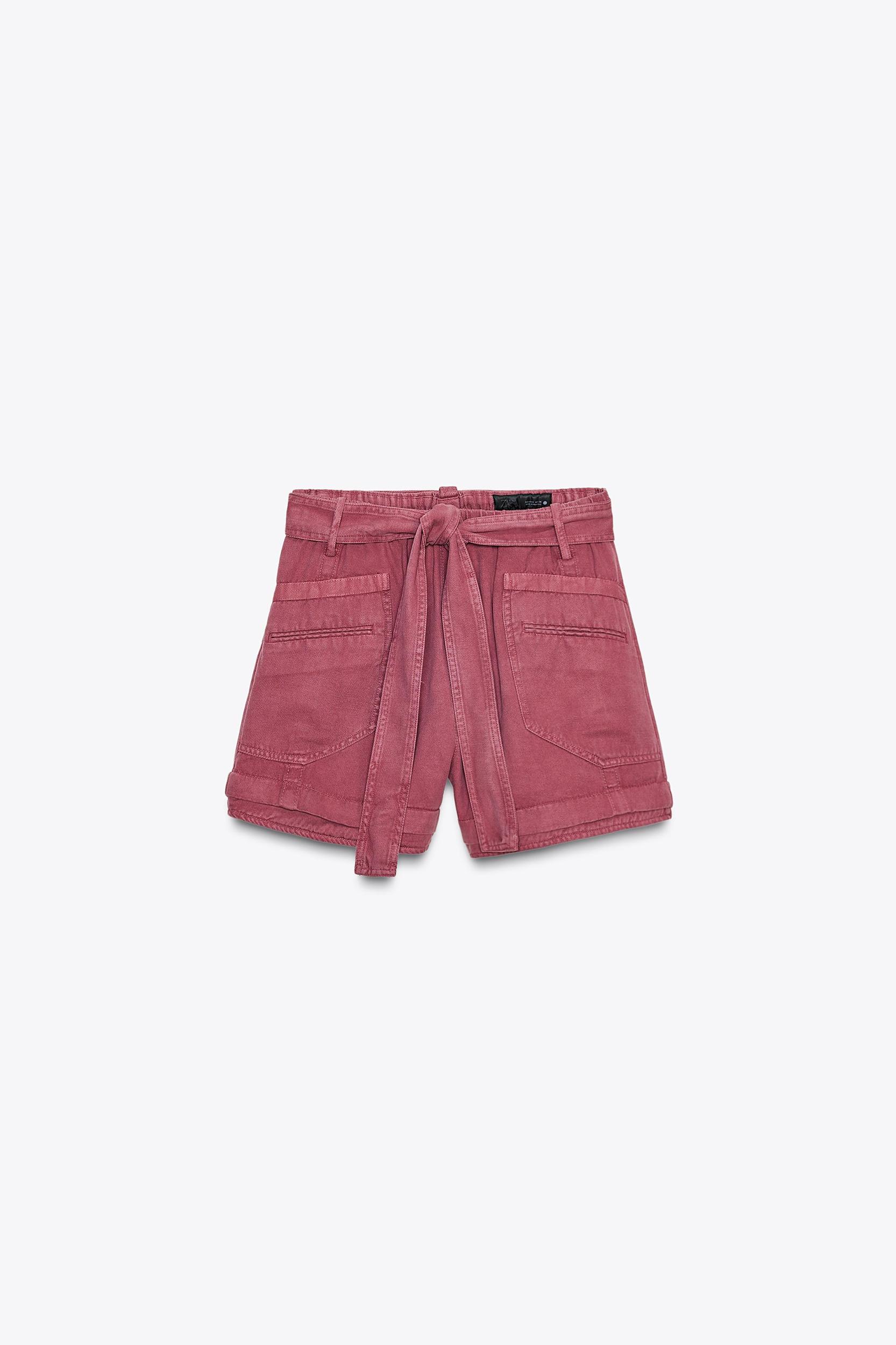 FLOWY BELTED SHORTS ZW COLLECTION Product Image