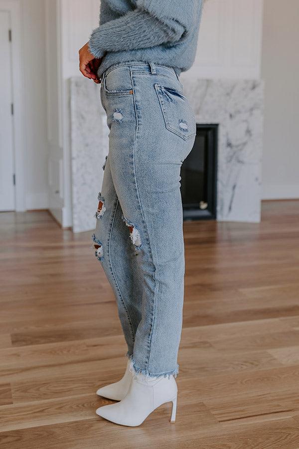 The Cely High Waist Distressed Jean Product Image