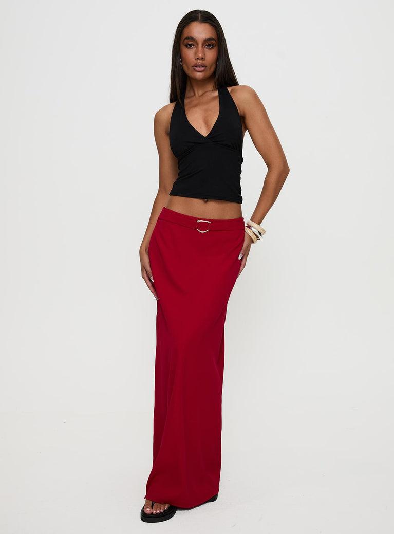 Devoted Maxi Skirt Red Product Image