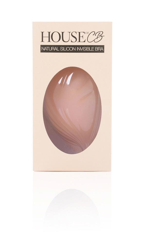  silicon front-fastening invisible bra - beige Product Image