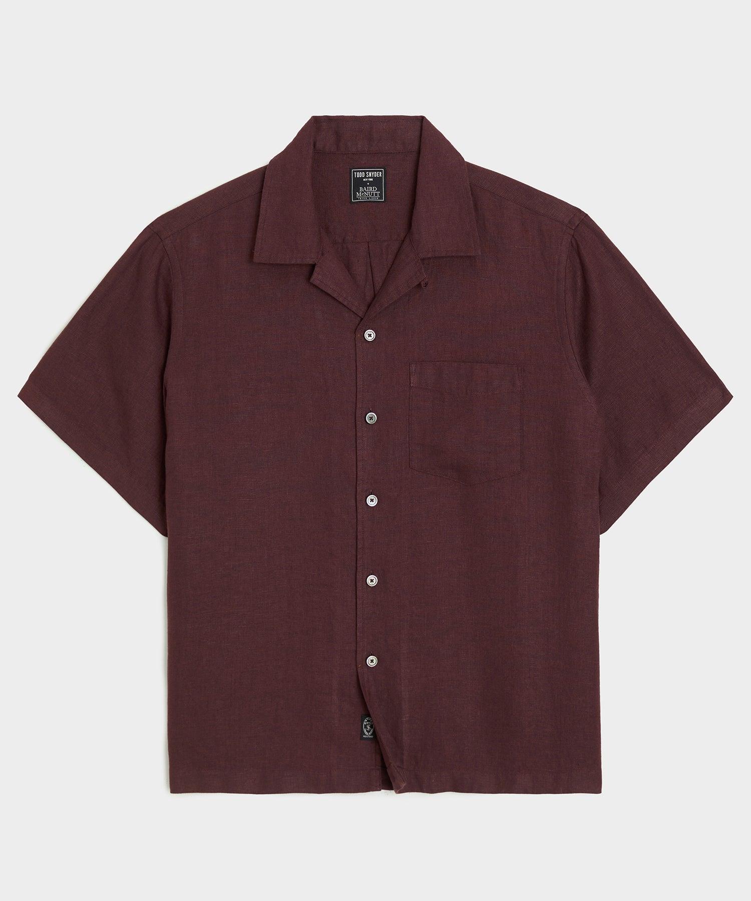 Cropped Sea Soft Irish Linen Camp Collar Shirt Product Image