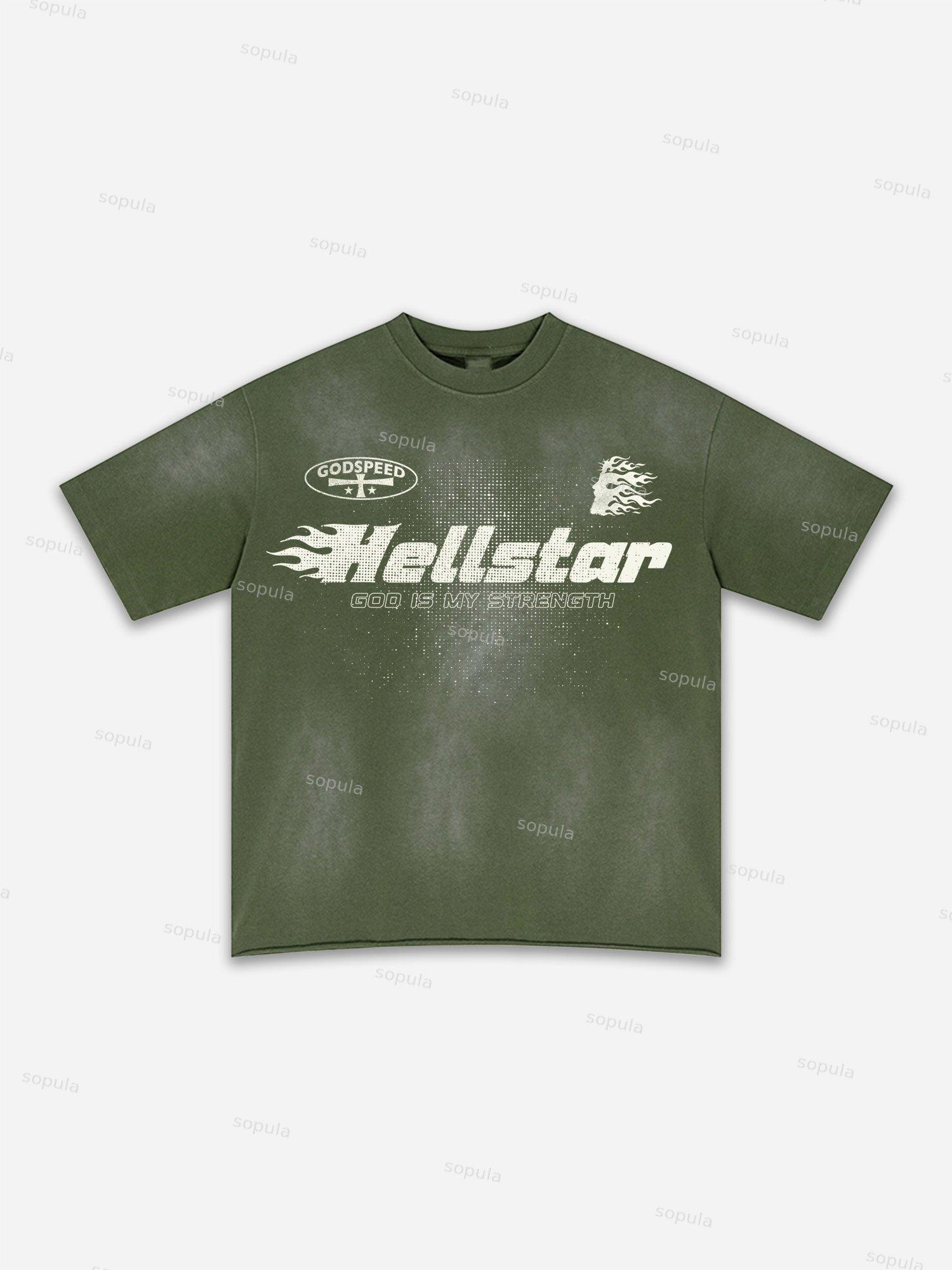 Richer Than My Opps Abstract Graphic Washed T-shirt Product Image