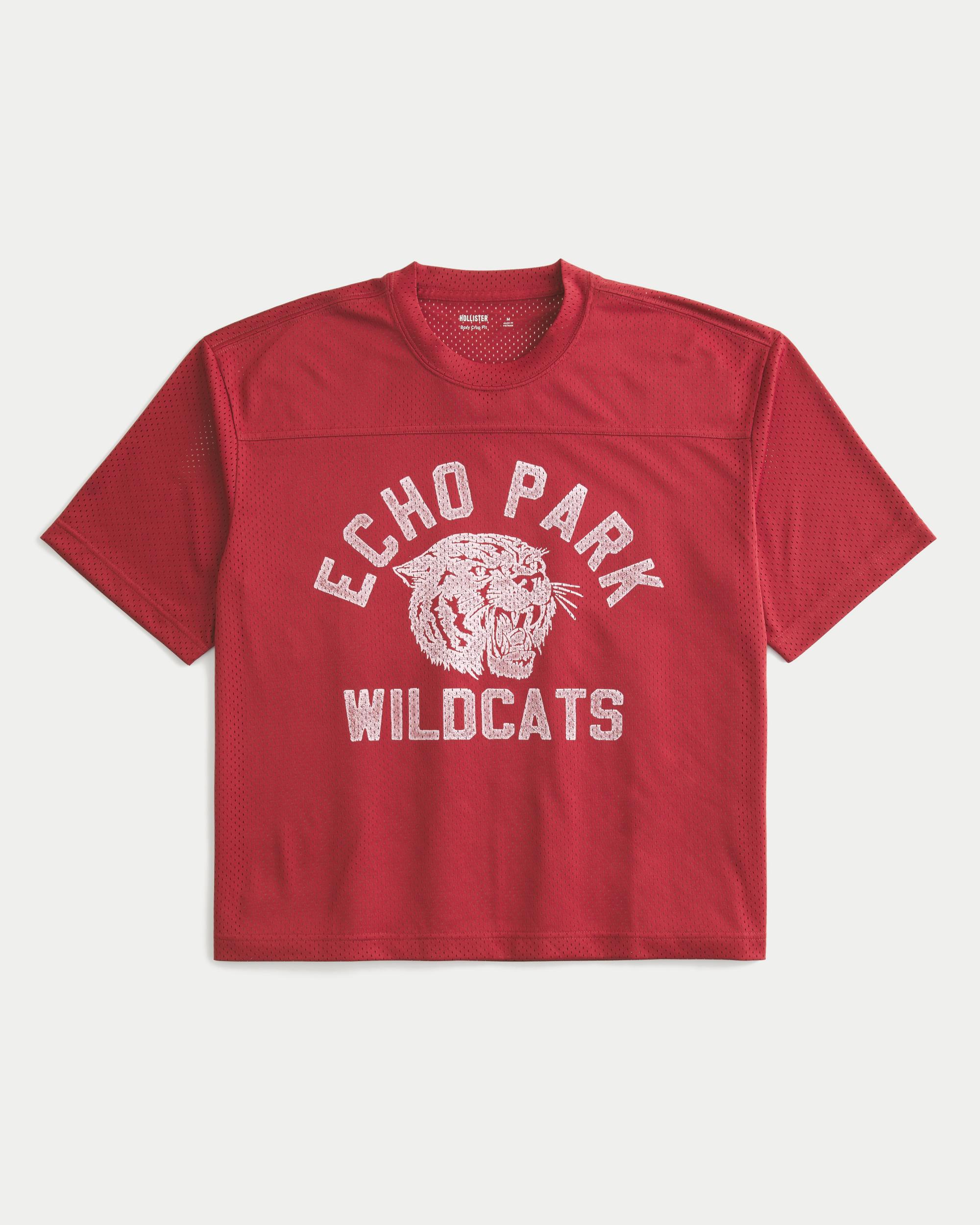 Boxy Crop Mesh Graphic Jersey Product Image