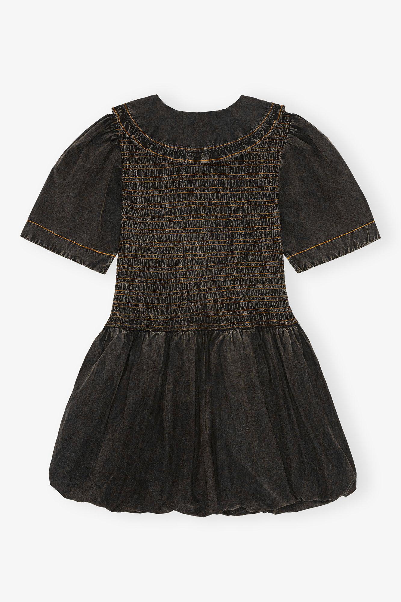 Black Washed Smock Dress Product Image