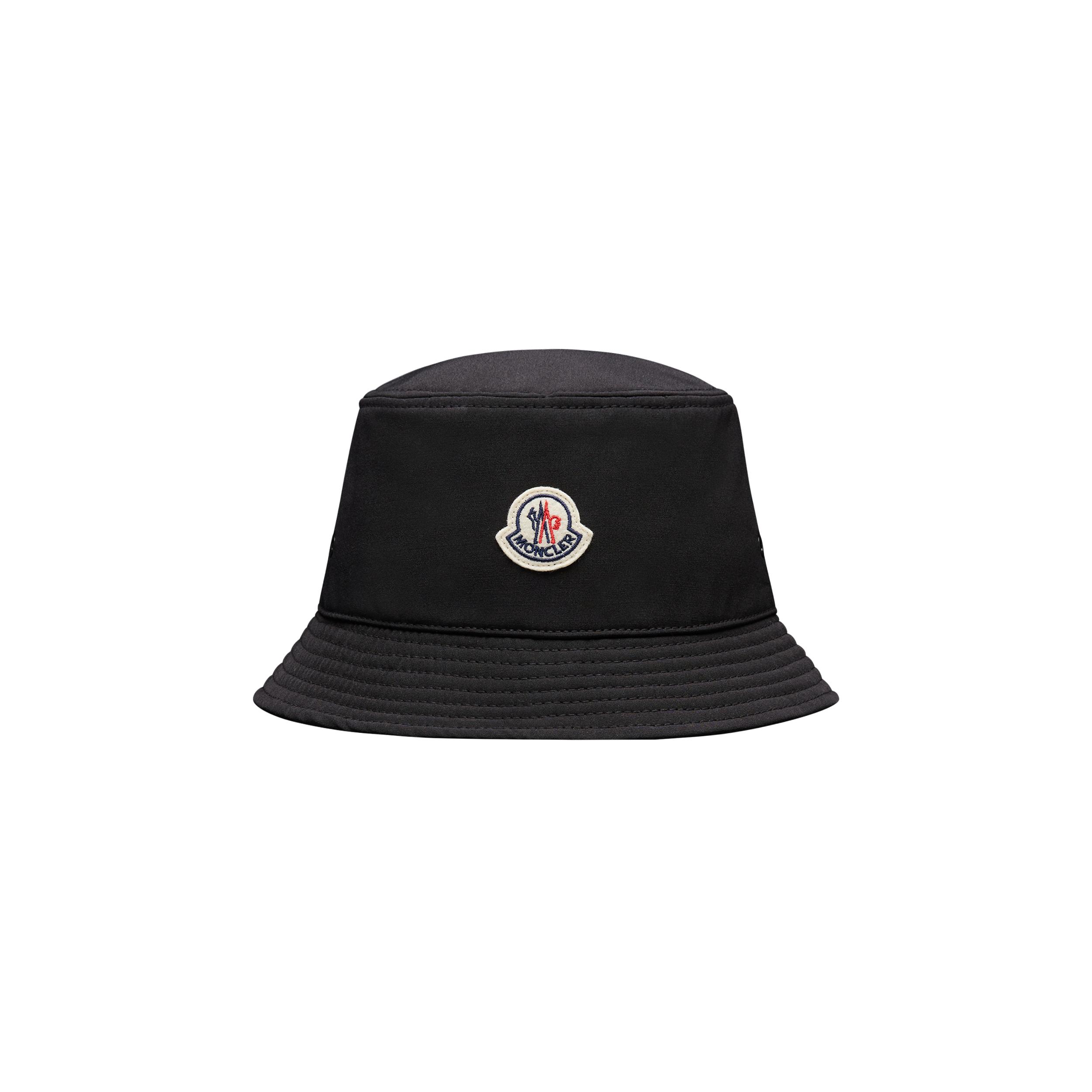 MONCLER Logo Patch Bucket Hat In Black Product Image