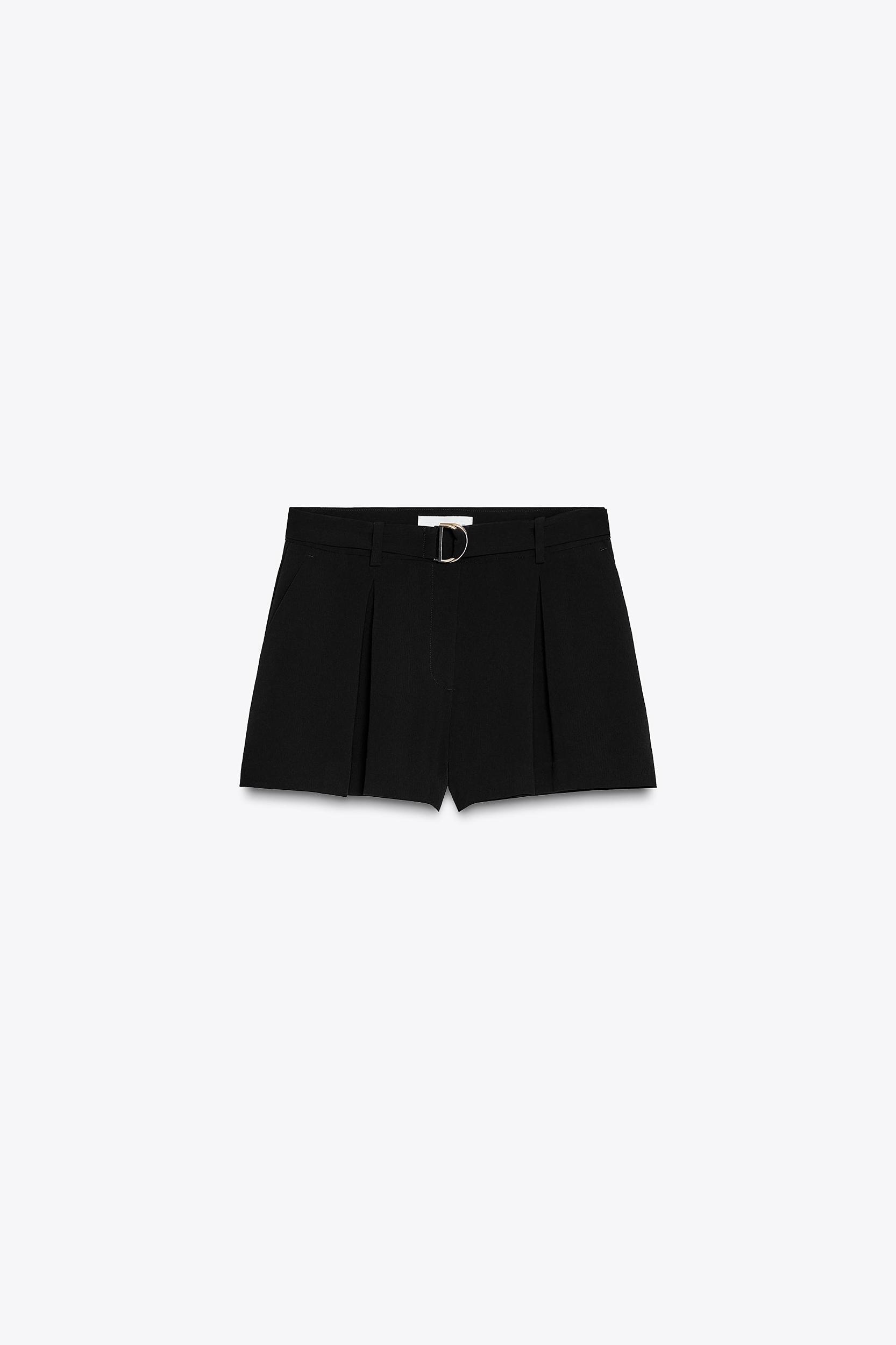 BELTED SHORTS WITH DARTS Product Image