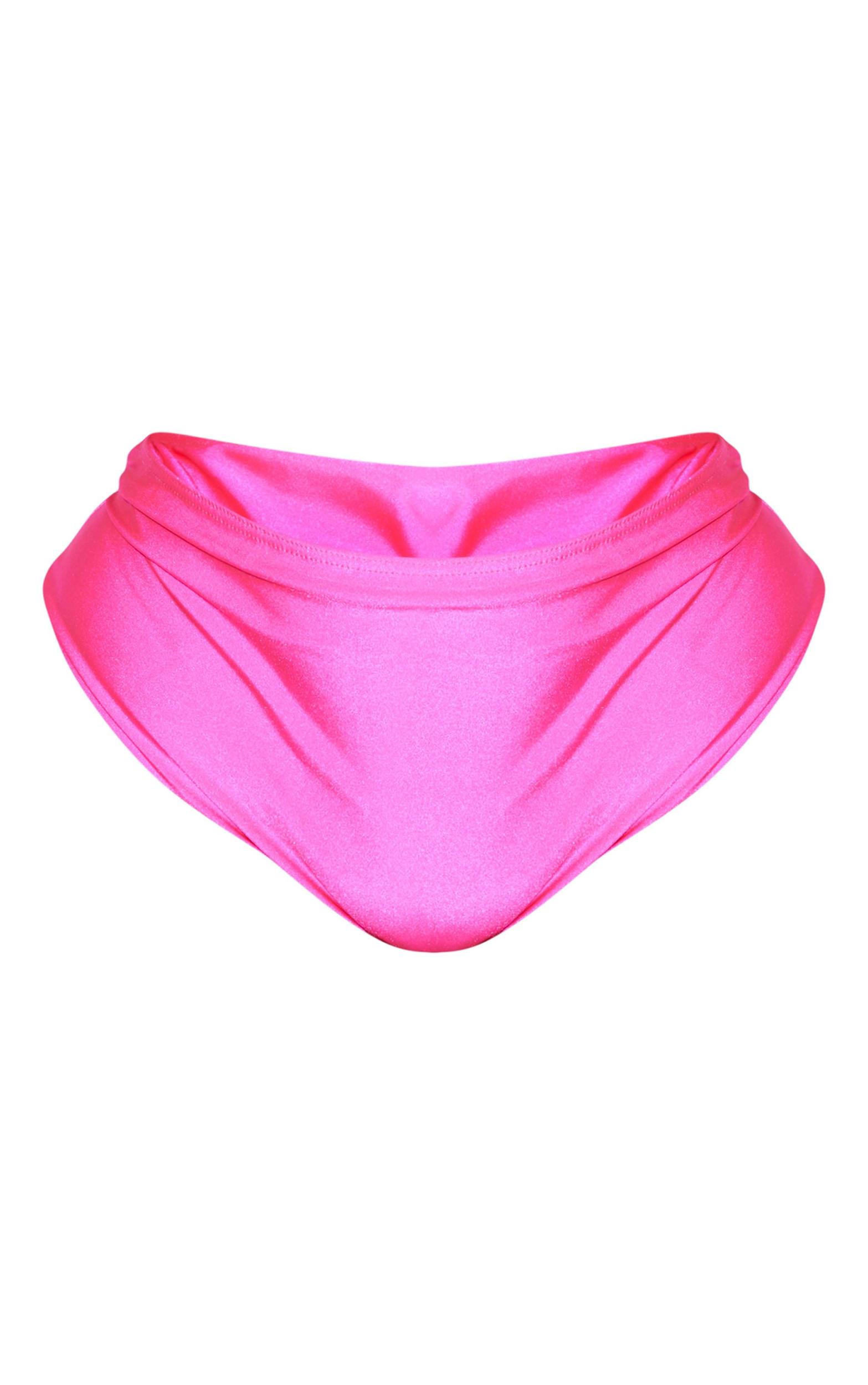 Plus Fuschia Mix & Match High Waist Bikini Bottoms Product Image