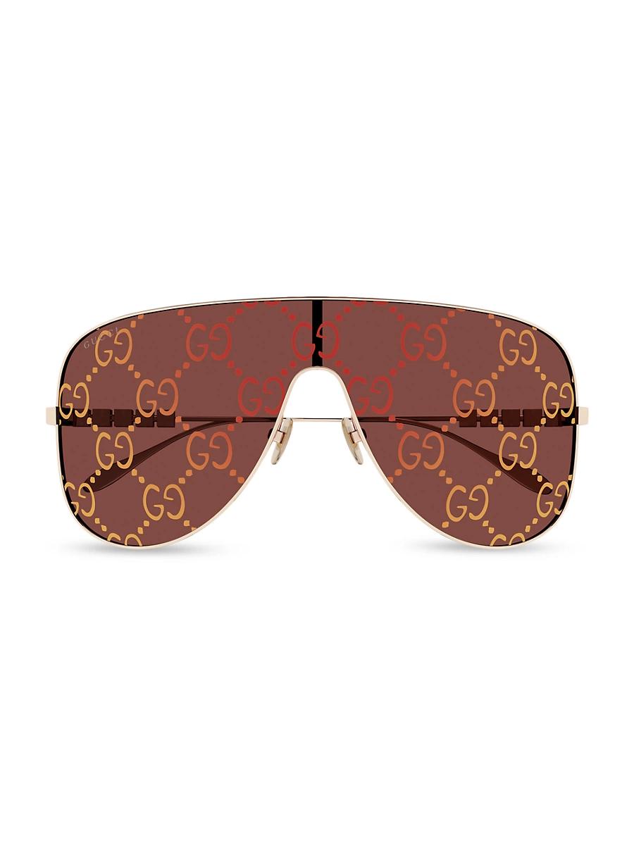 Womens Lettering 99MM Mask Sunglasses Product Image