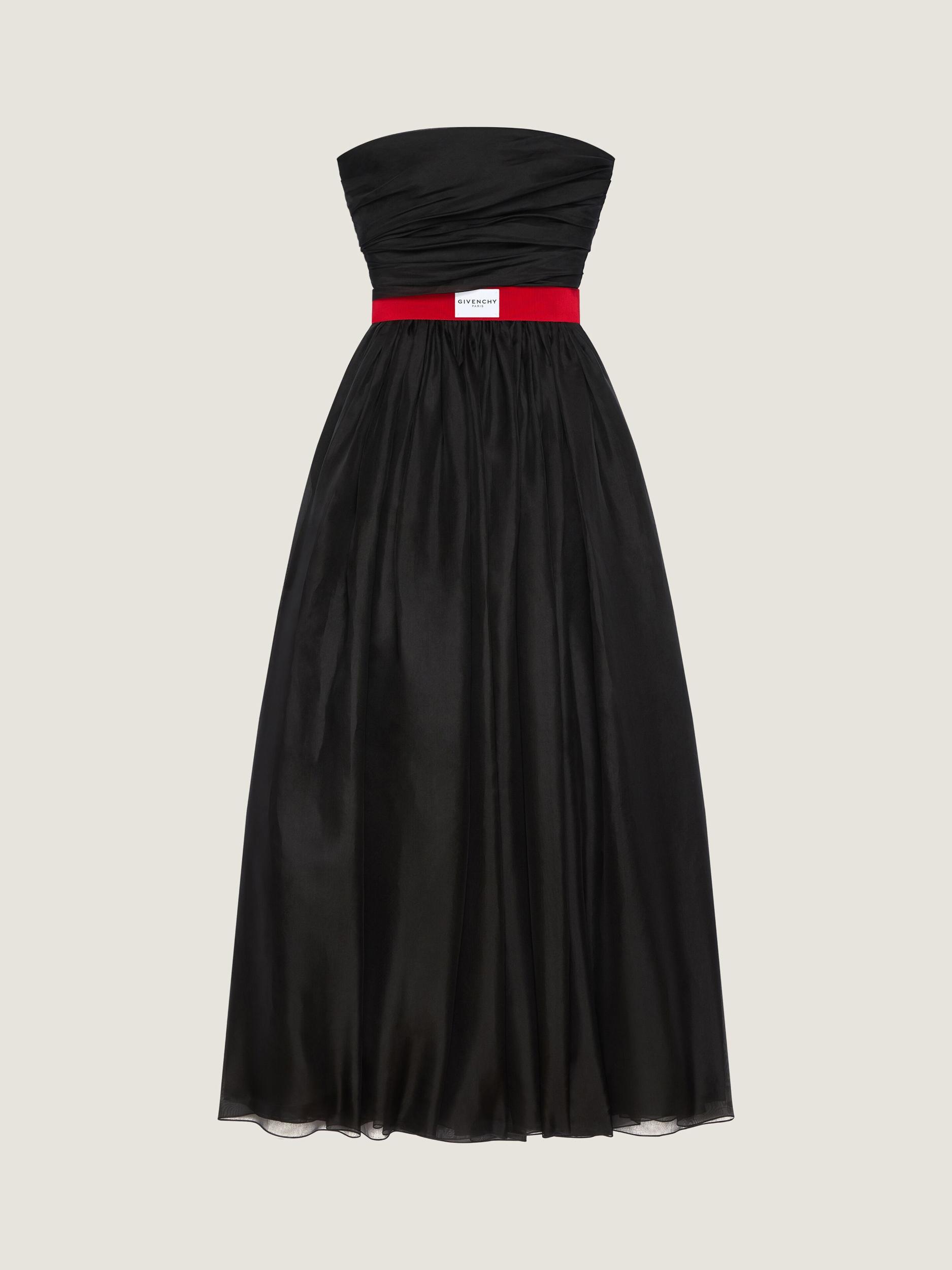 Bustier evening dress in organza Product Image