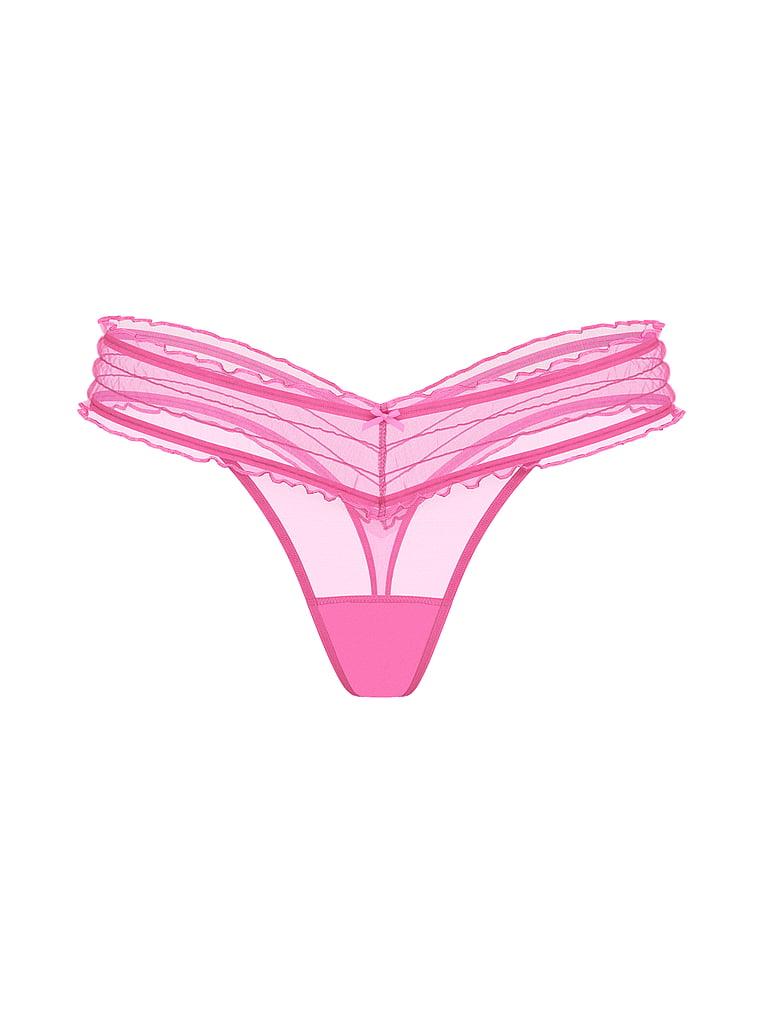 Smocked Mesh Thong Panty Product Image