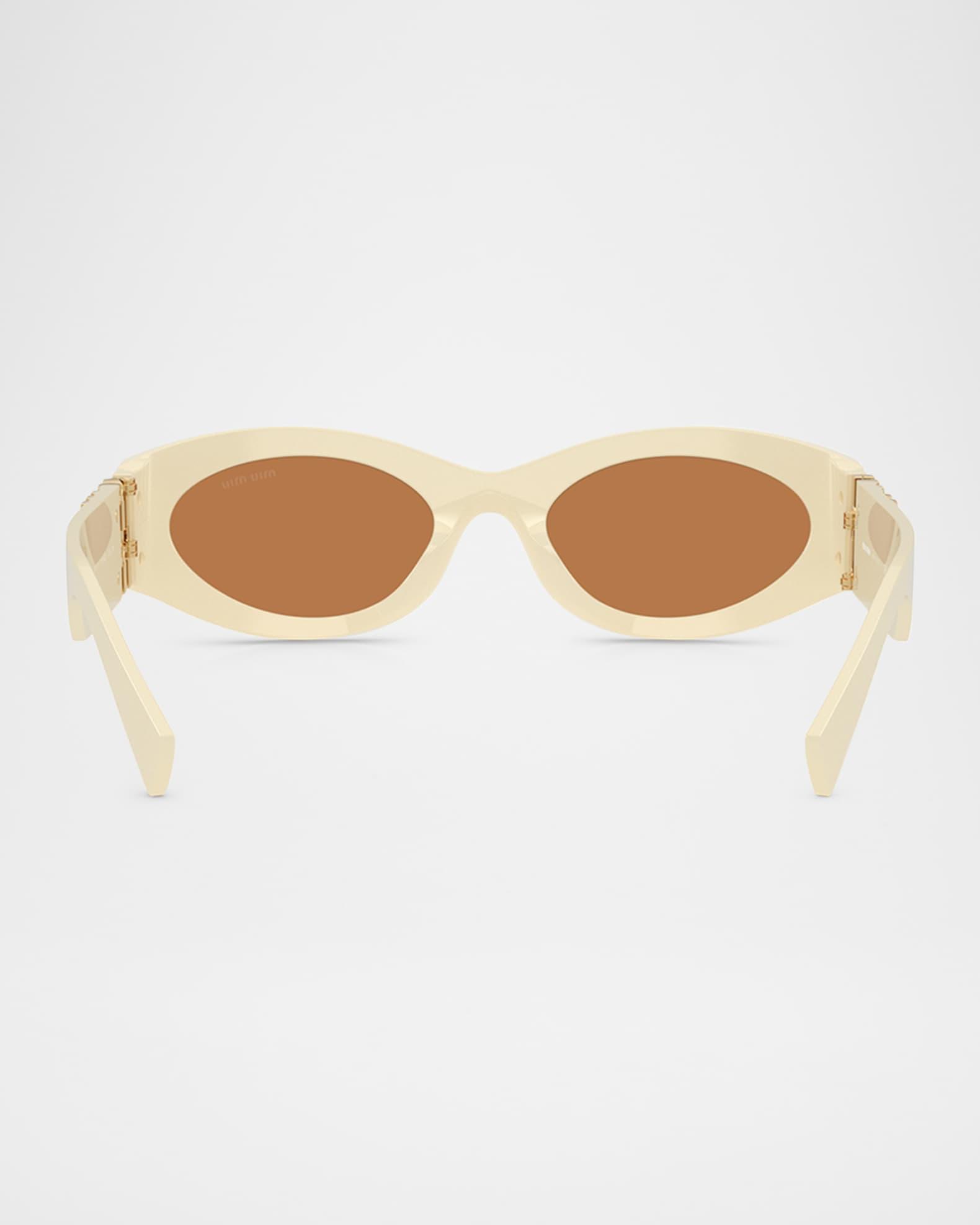 0MU 11WS Acetate Oval Sunglasses Product Image