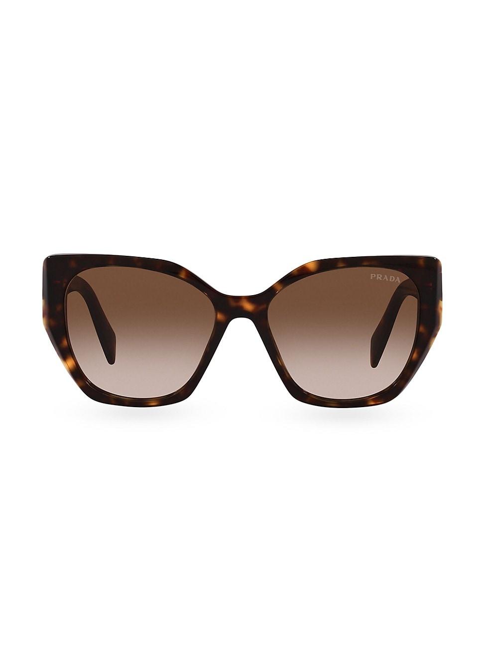 Prada Womens 55mm Gradient Brown Cat Eye Sunglasses Product Image