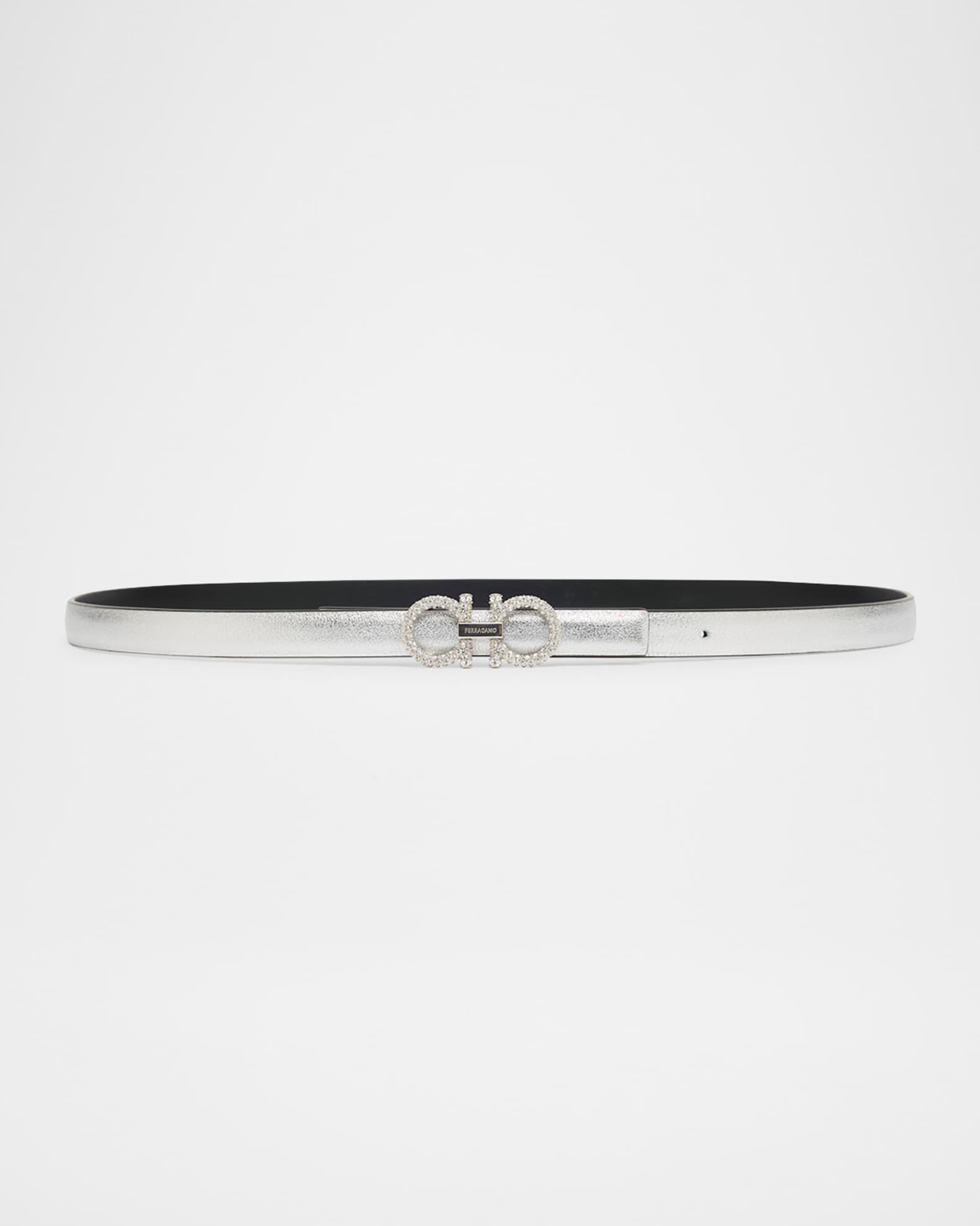 Reversible Metallic Calfskin Leather Belt Product Image