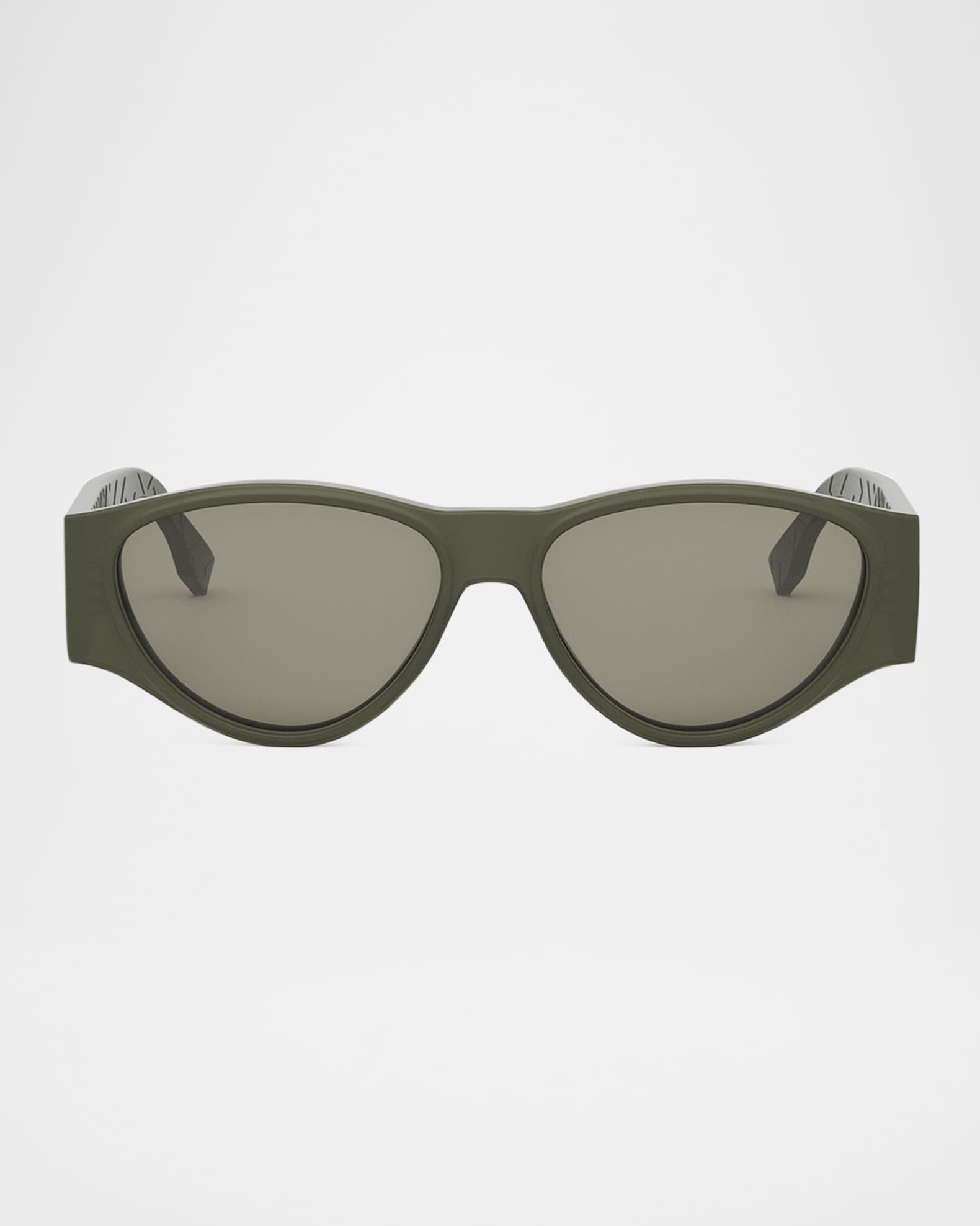 Men's FF Squared Acetate Oval Sunglasses Product Image