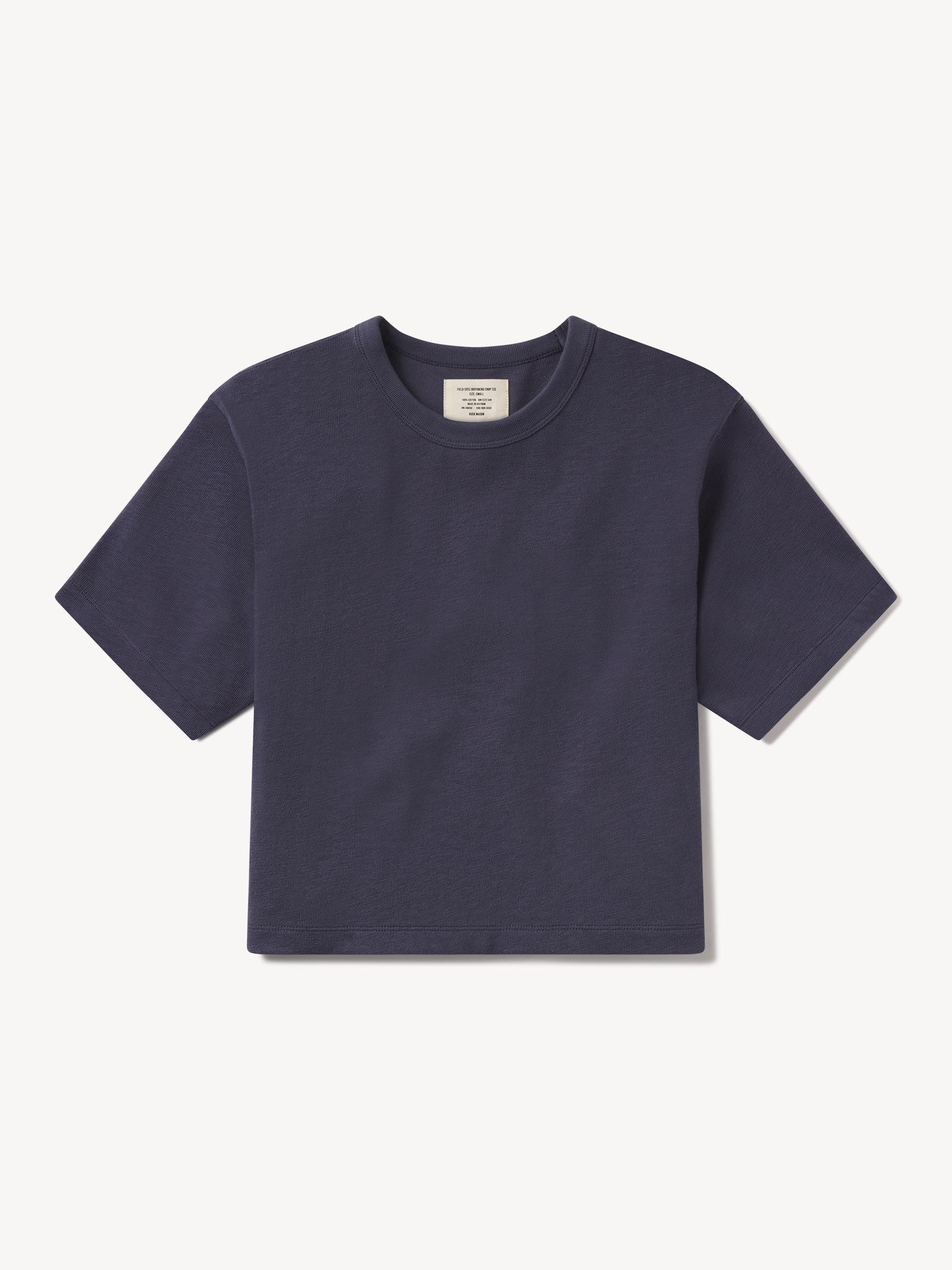 Washed Navy Field-Spec Boyfriend Crop Tee Product Image