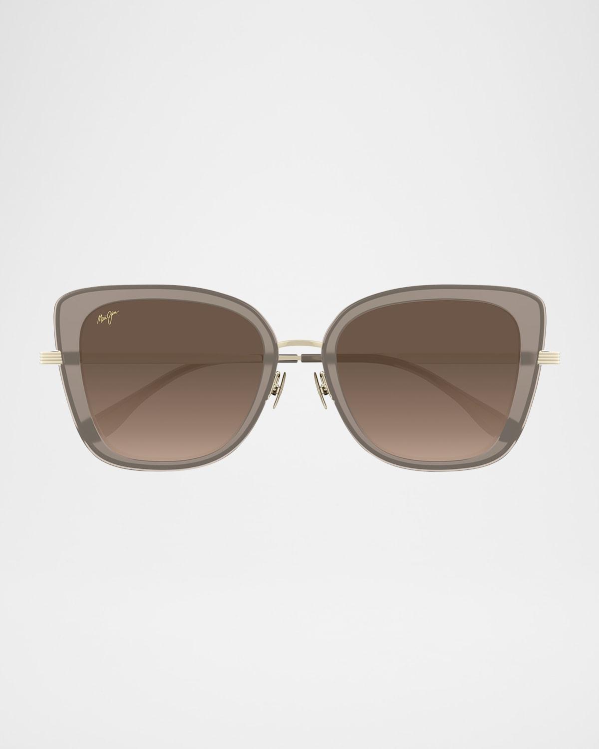 Mens Violet Lake Titanium and Acetate Cat-Eye Sunglasses Product Image