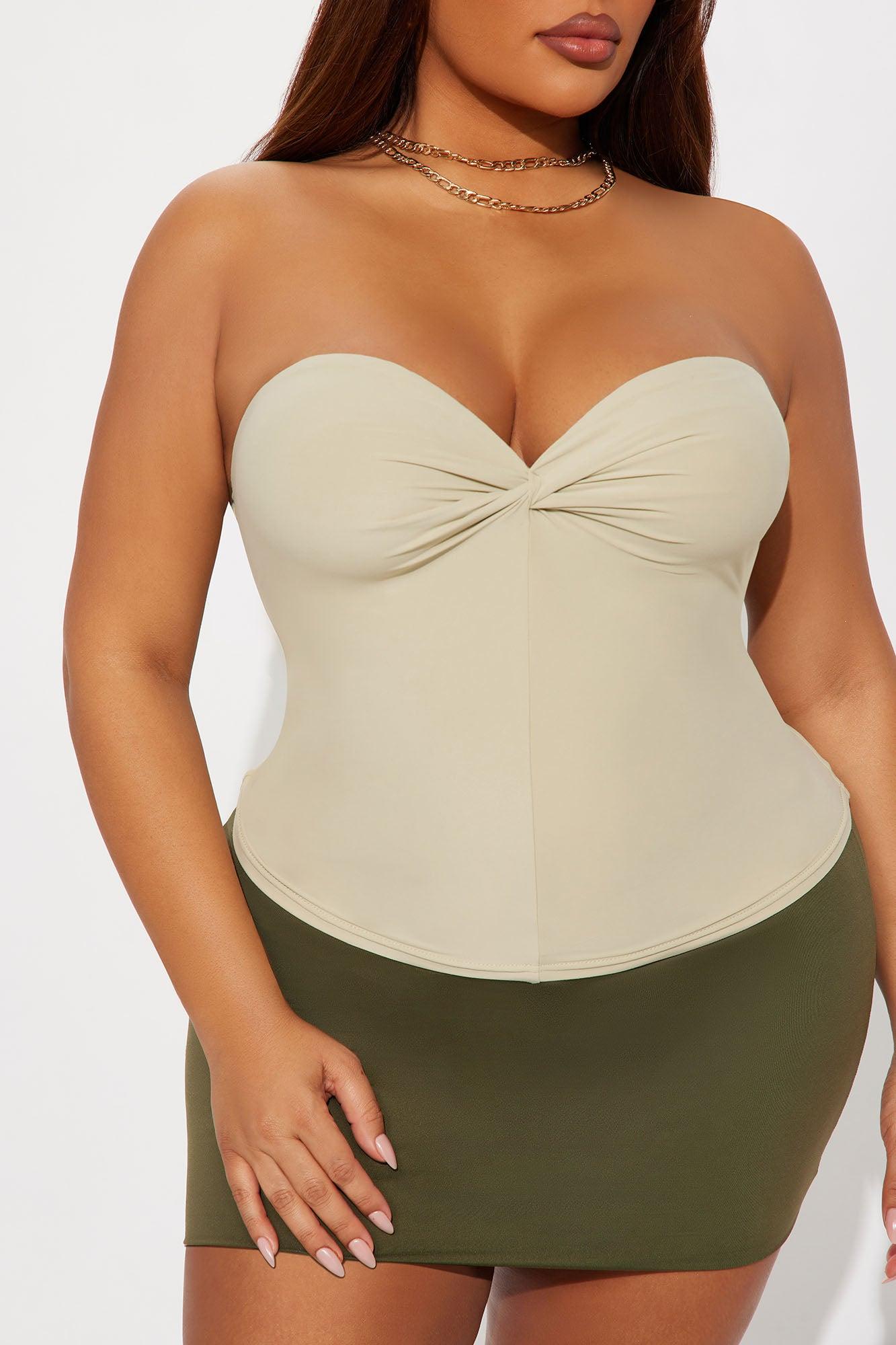 Second Skin Twist Tube Top - Stone Female Product Image