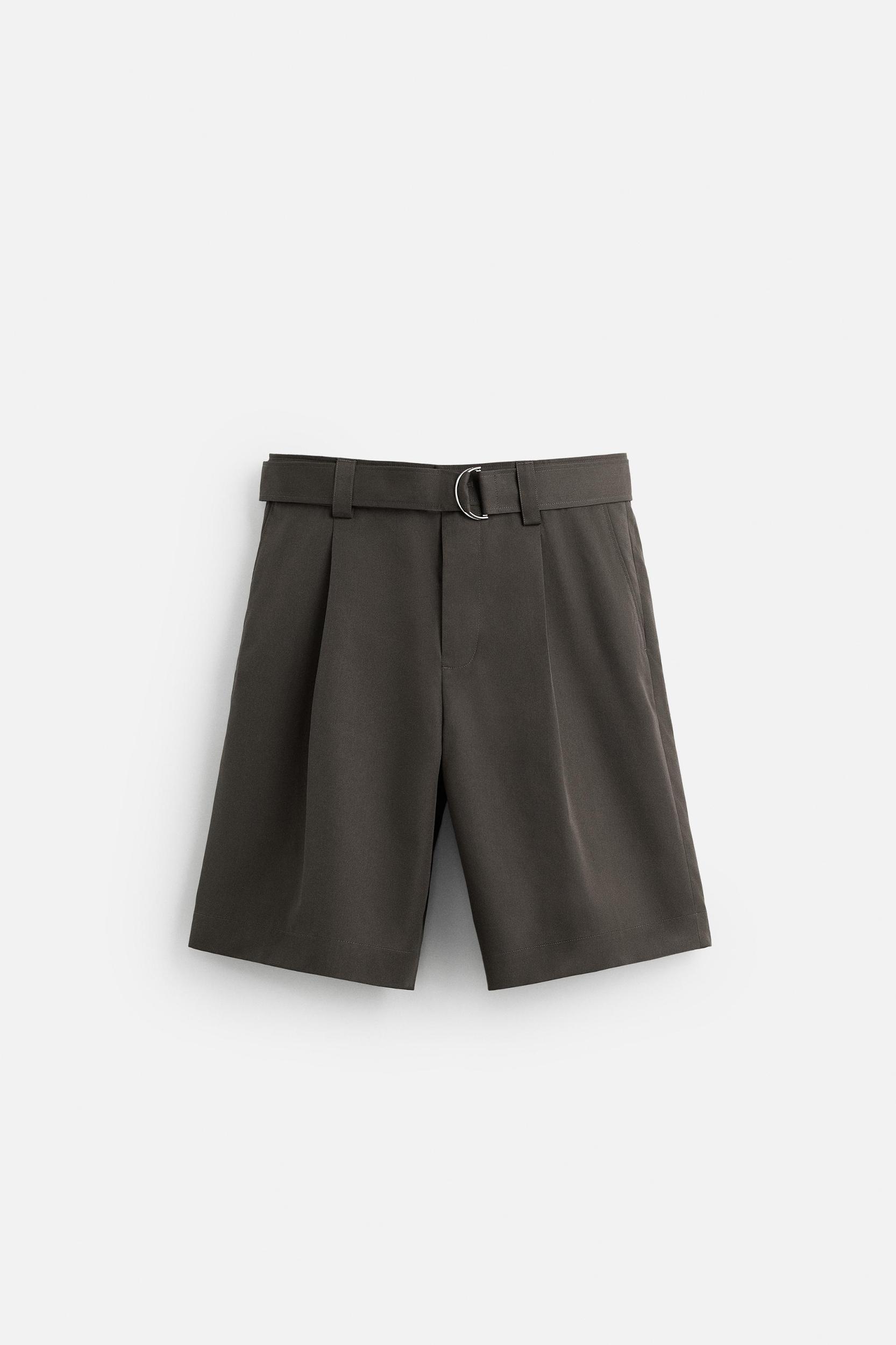 BELTED WIDE FIT BERMUDA SHORTS Product Image