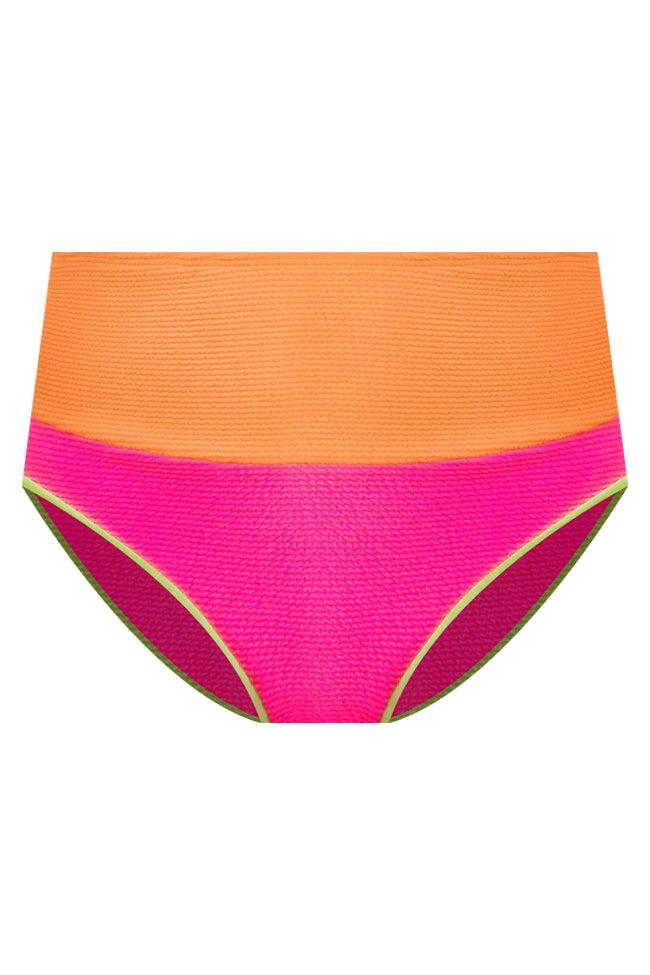 Do Not Disturb Neon Color Block Bikini Bottoms FINAL SALE Product Image