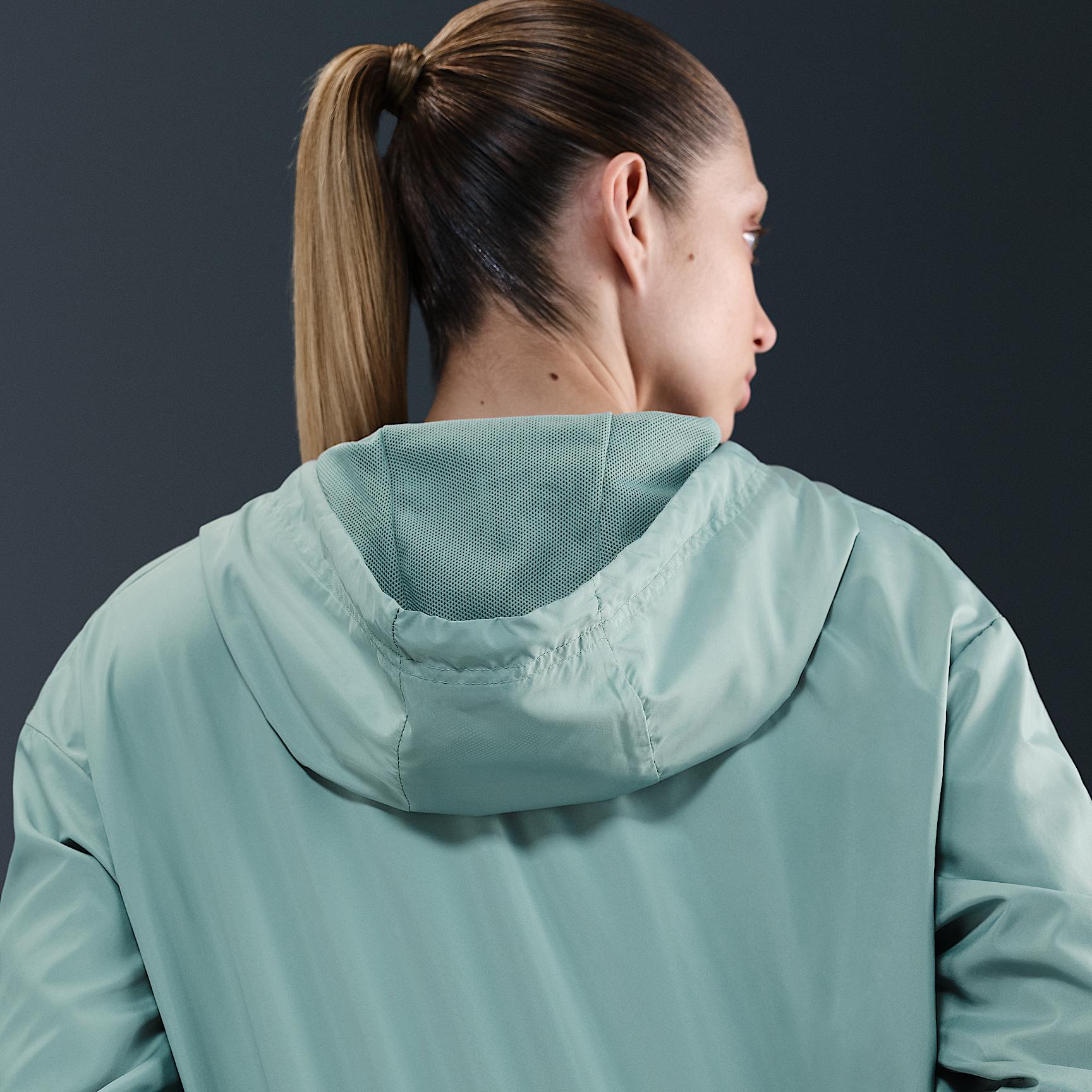 Womens Nike Sportswear Classic Wovens Loose UV Hooded Jacket | FV6298-017 Product Image