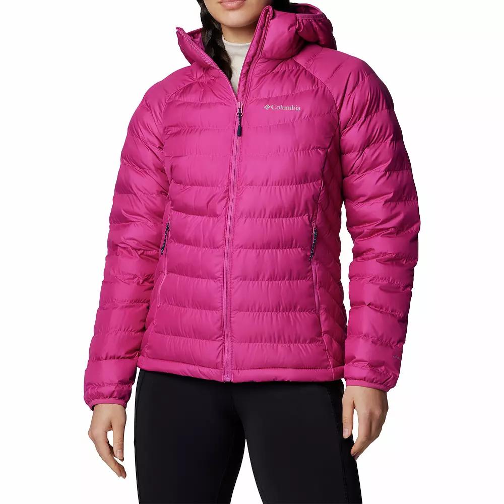 Plus Size Columbia Powder Lite II Hooded Jacket, Women's, Size: 3XL, Pink Product Image
